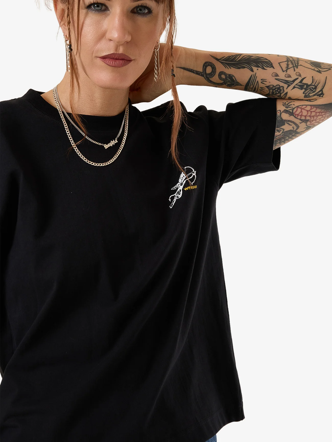 Cherub Regular Fit Tee - Standard Black - Image 6