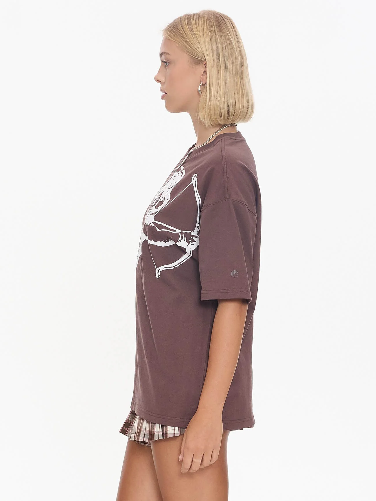 Cherub Relaxed Fit Tee - Dark Choc - Image 4