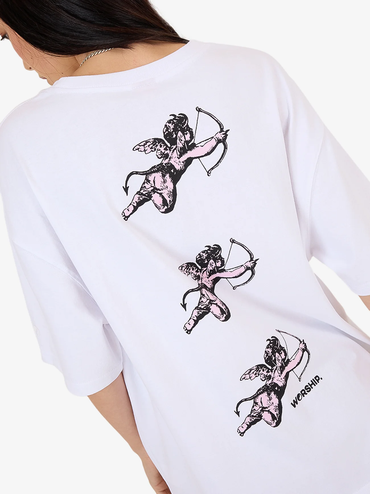 Cherub Relaxed Fit Tee - White - Image 2