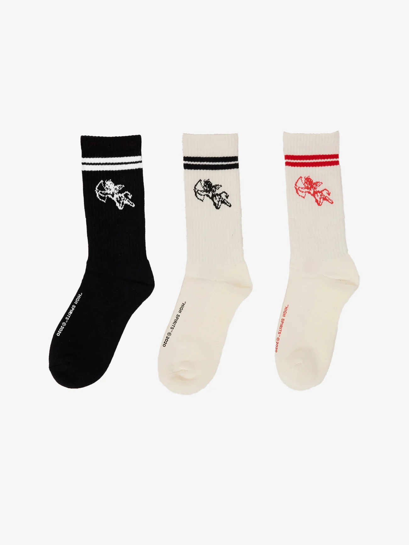 Cherub Sock 3 pack - Bone - Black - Bone