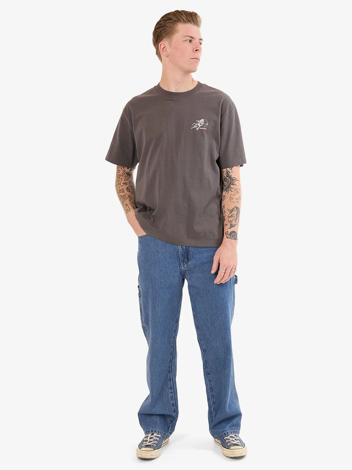 Cherub Tee - Worn Black - Image 3