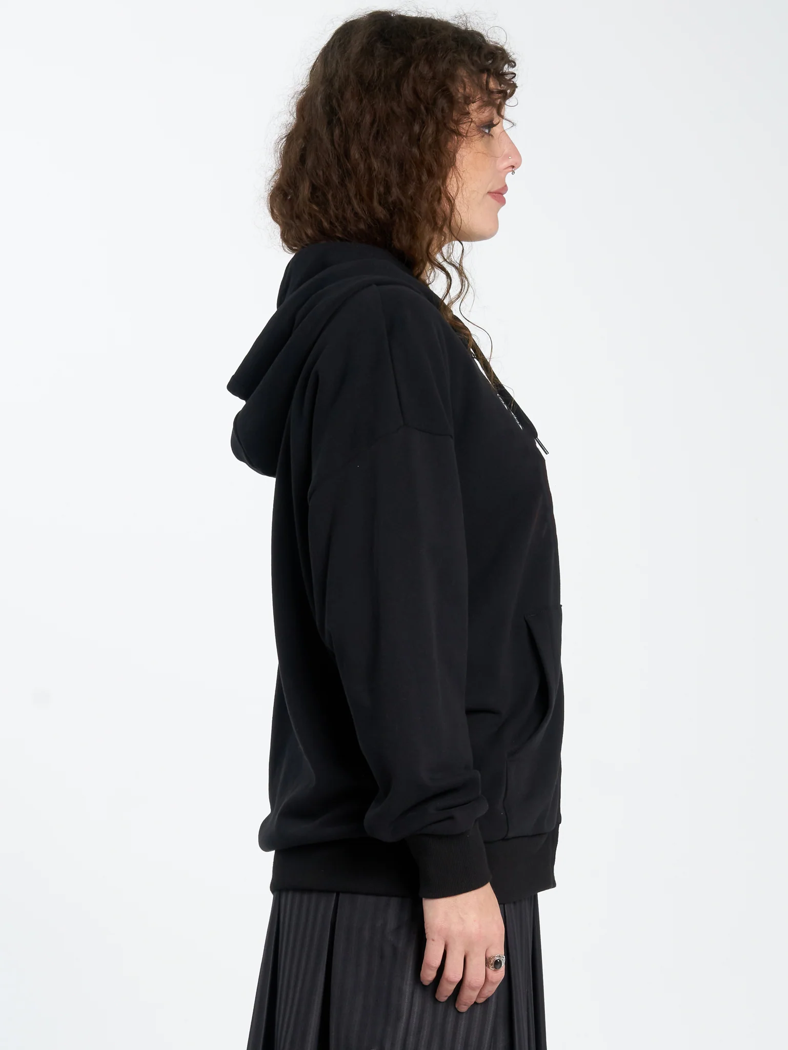 Cherub Zip Front Hood - Black - Image 3