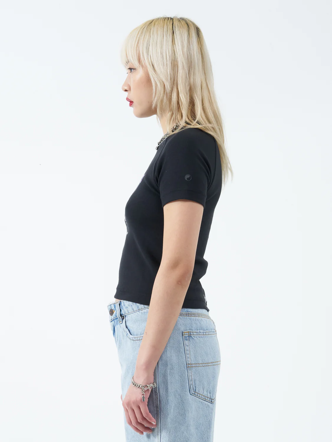 Childs Play Slim Raglan Tee - Washed Black - Image 4
