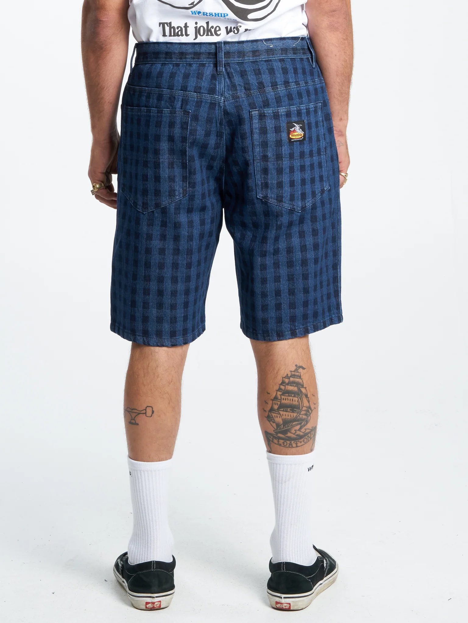 Controlled Burn Big Dawg Jean Short - Dark Indigo Check - Image 2