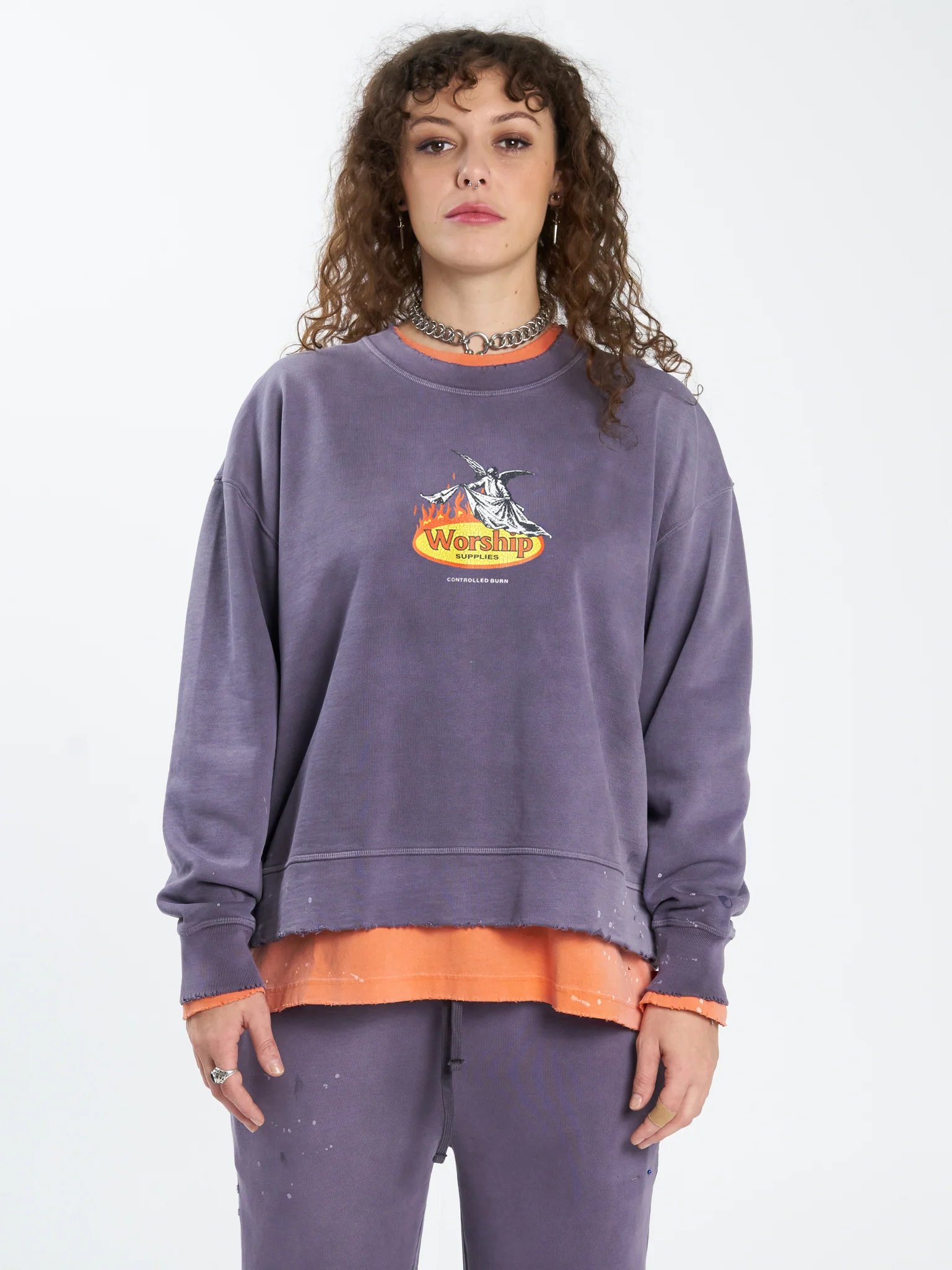 Controlled Burn Box Fit Crew - Graystone