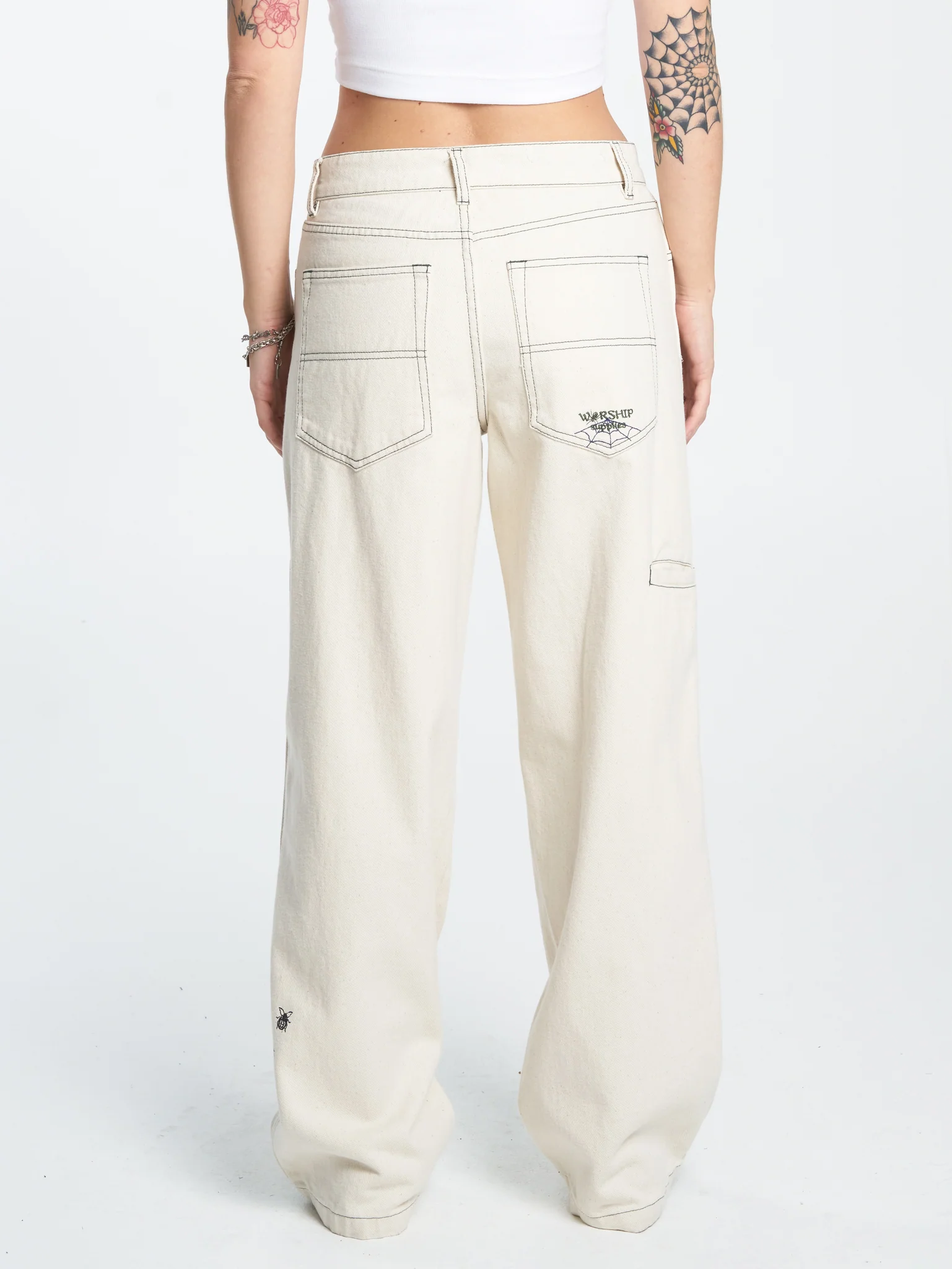 Creatures Double Knee Sloucher Jean - Unbleached - Image 2