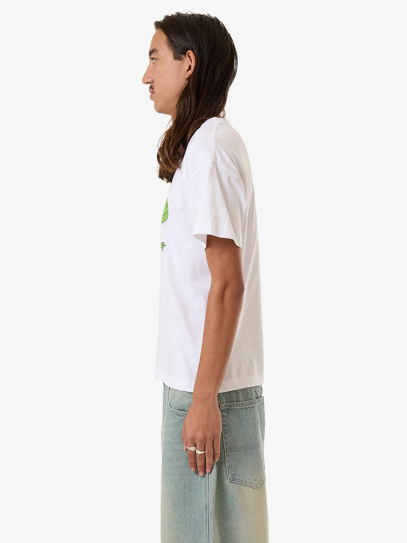 Croak Fitted Tee - White - Image 3