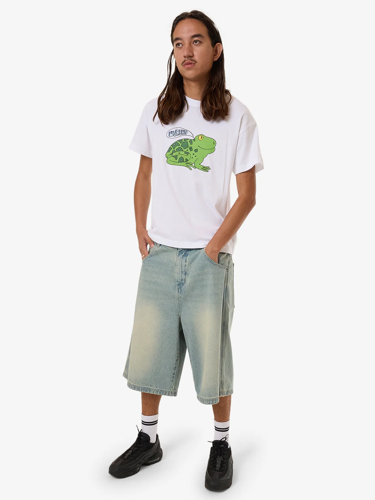 Croak Fitted Tee - White - Image 5