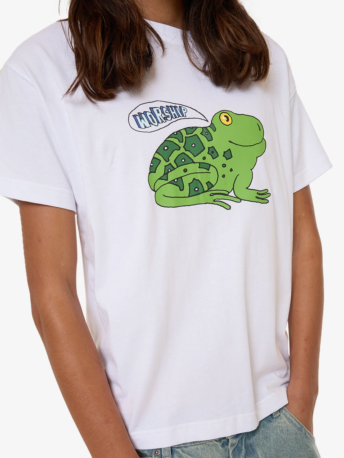 Croak Fitted Tee - White - Image 6