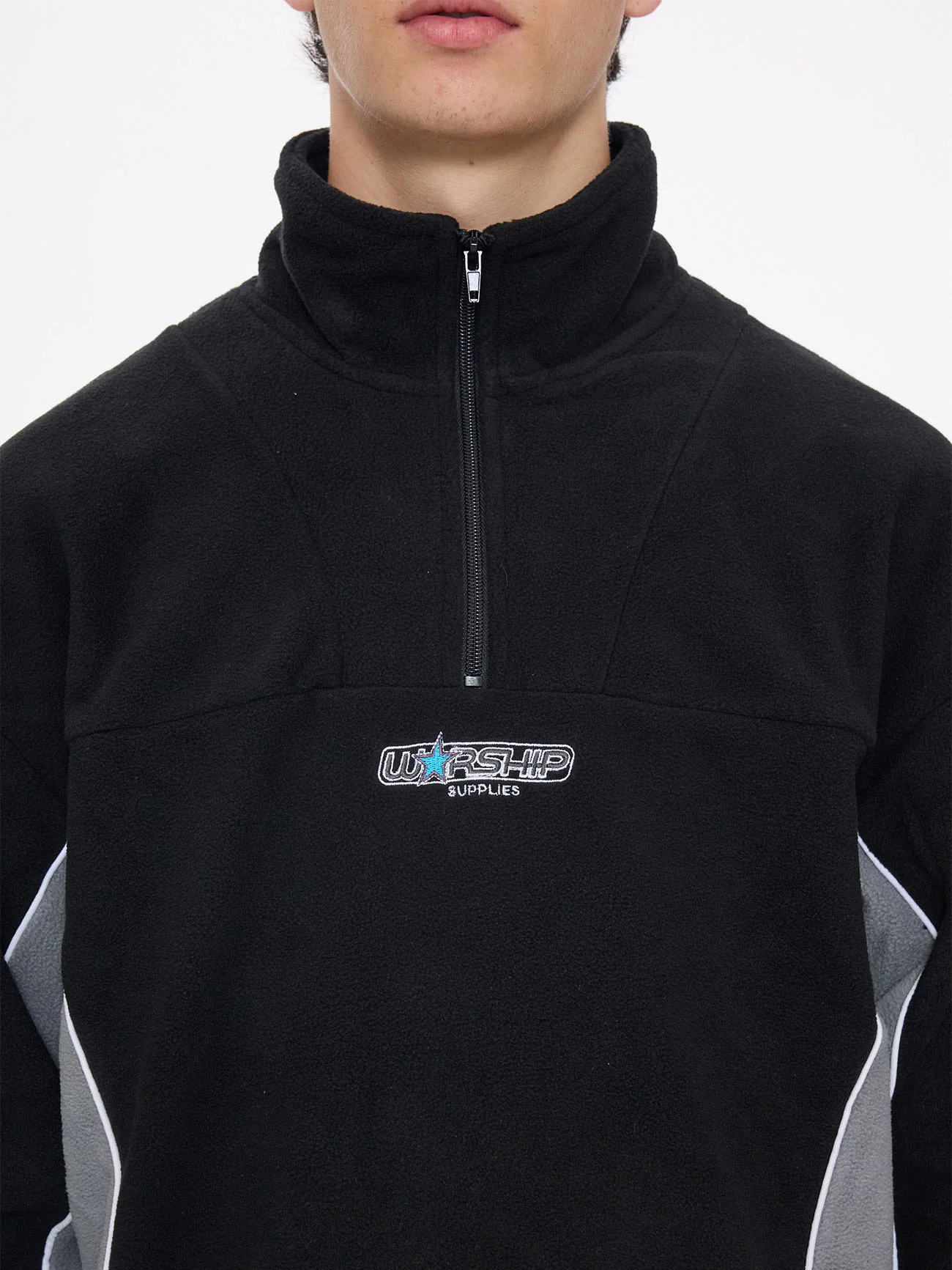 Delirium Quarter Zip Polar Fleece - Steel Grey - Image 8
