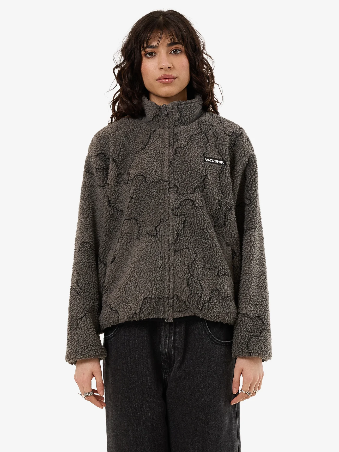 Delirium Zip Through Polar Fleece - Steel Grey