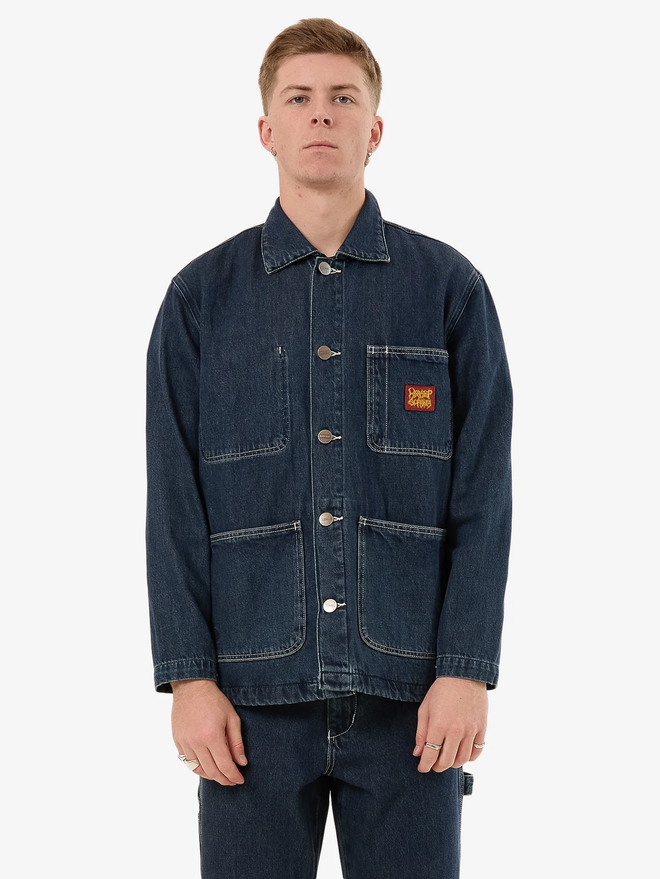 Denim Chore Jacket  - Dirty Midnight Blue