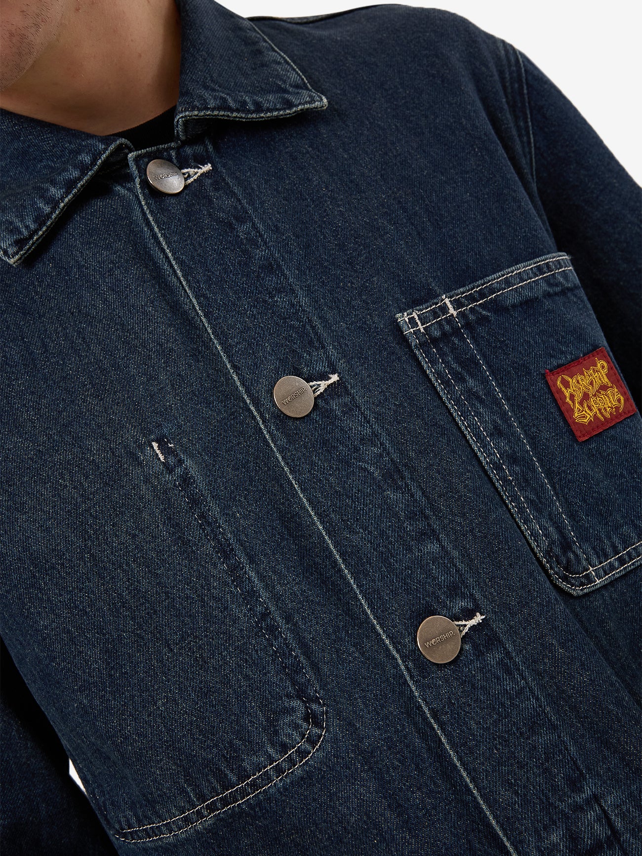 Denim Chore Jacket  - Dirty Midnight Blue - Image 7