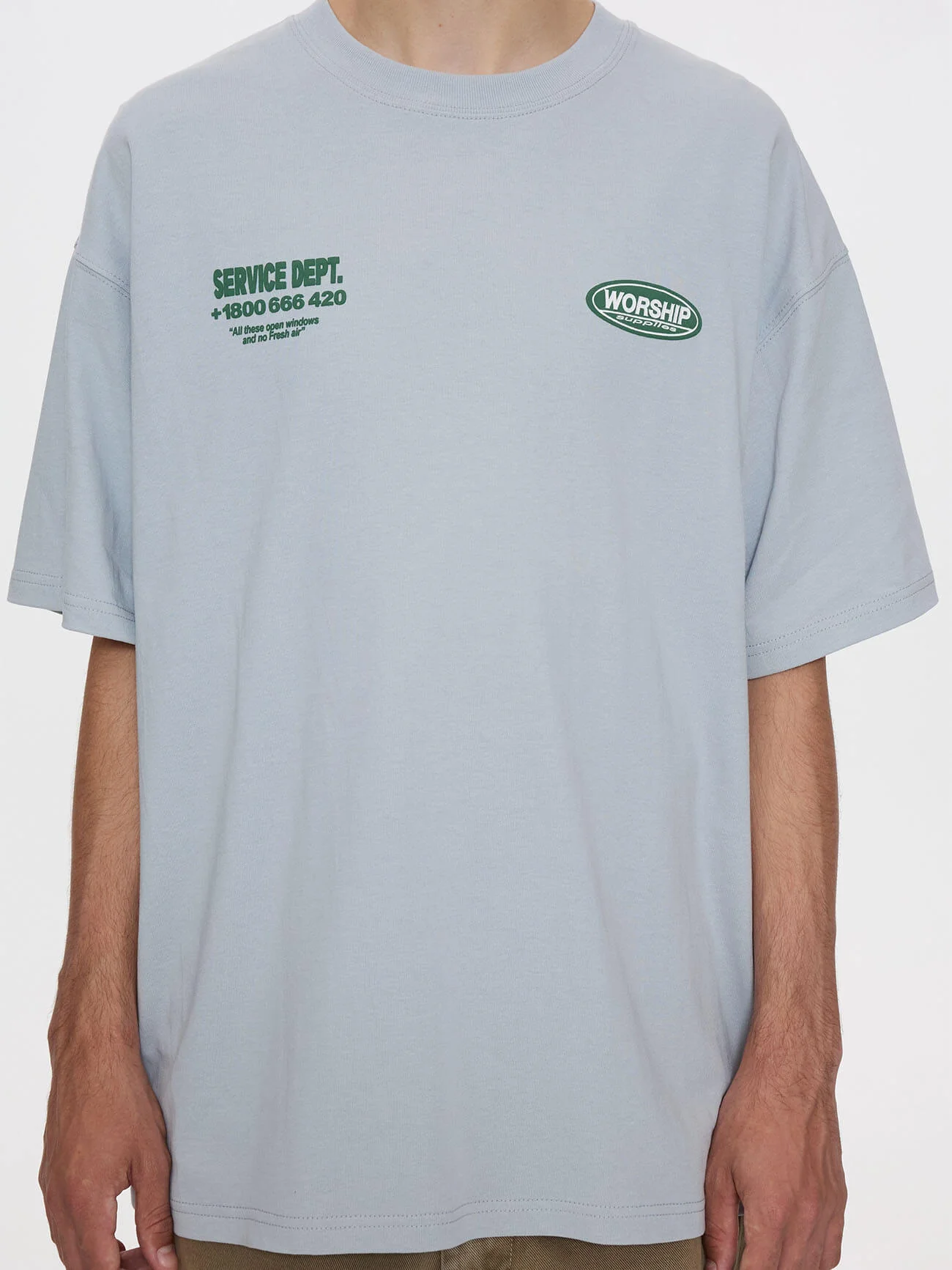 Department Oversize Cropped Tee - Lunar Grey - Image 8