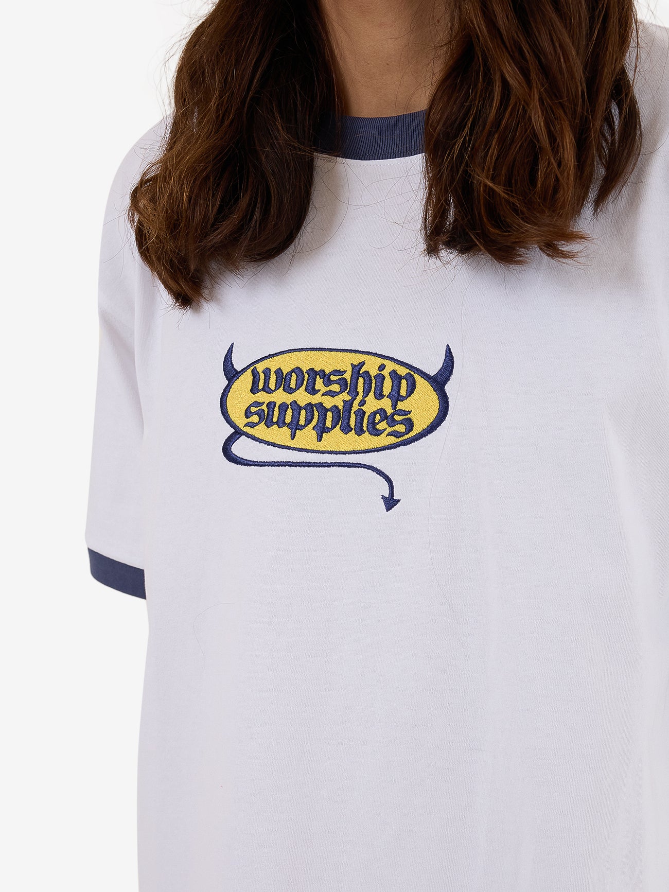 Devilish Ringer Tee - White - Image 6