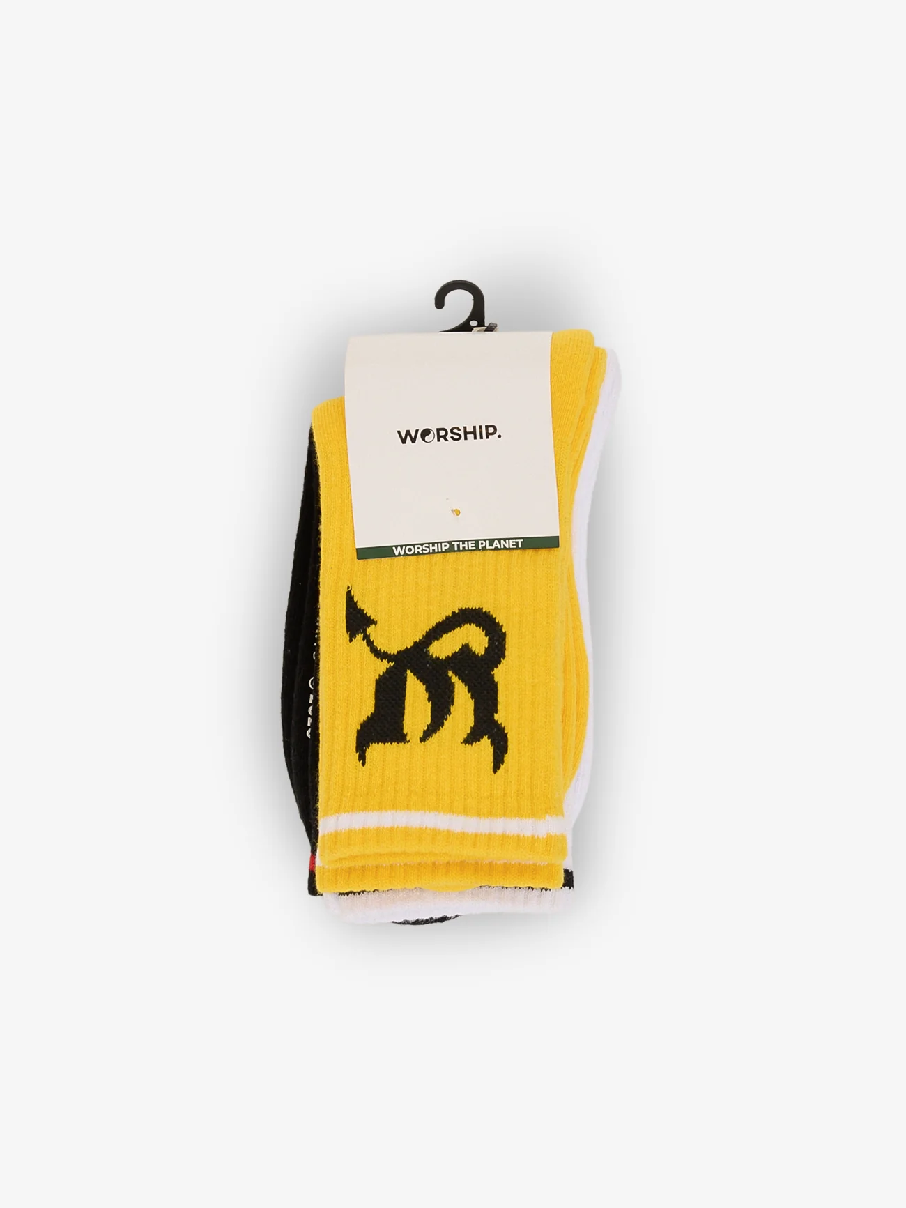 Devlish Sock 3 Pack - Yellow - White - Black - Image 2
