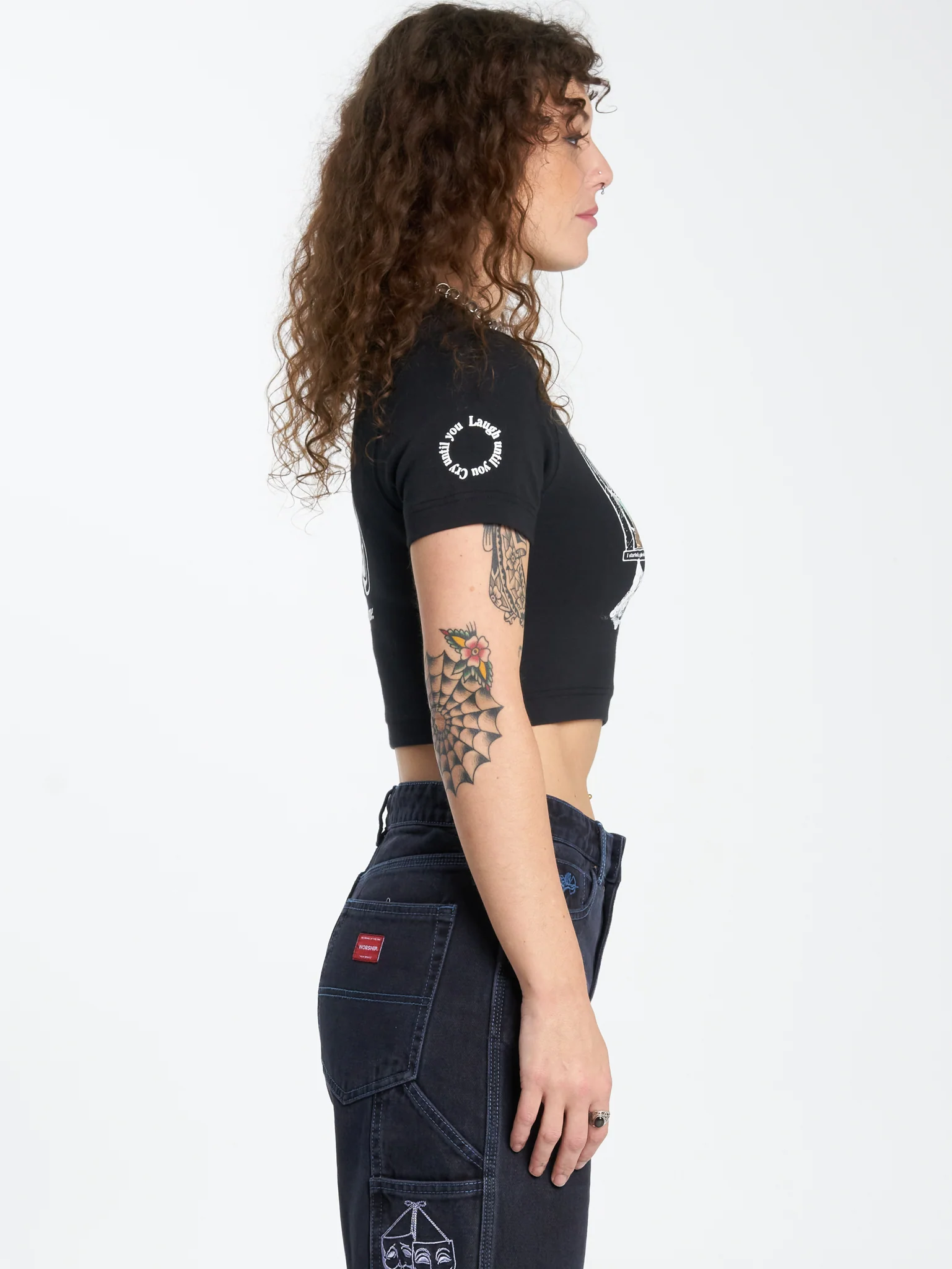 Die Laughing Micro Tee - Black - Image 3