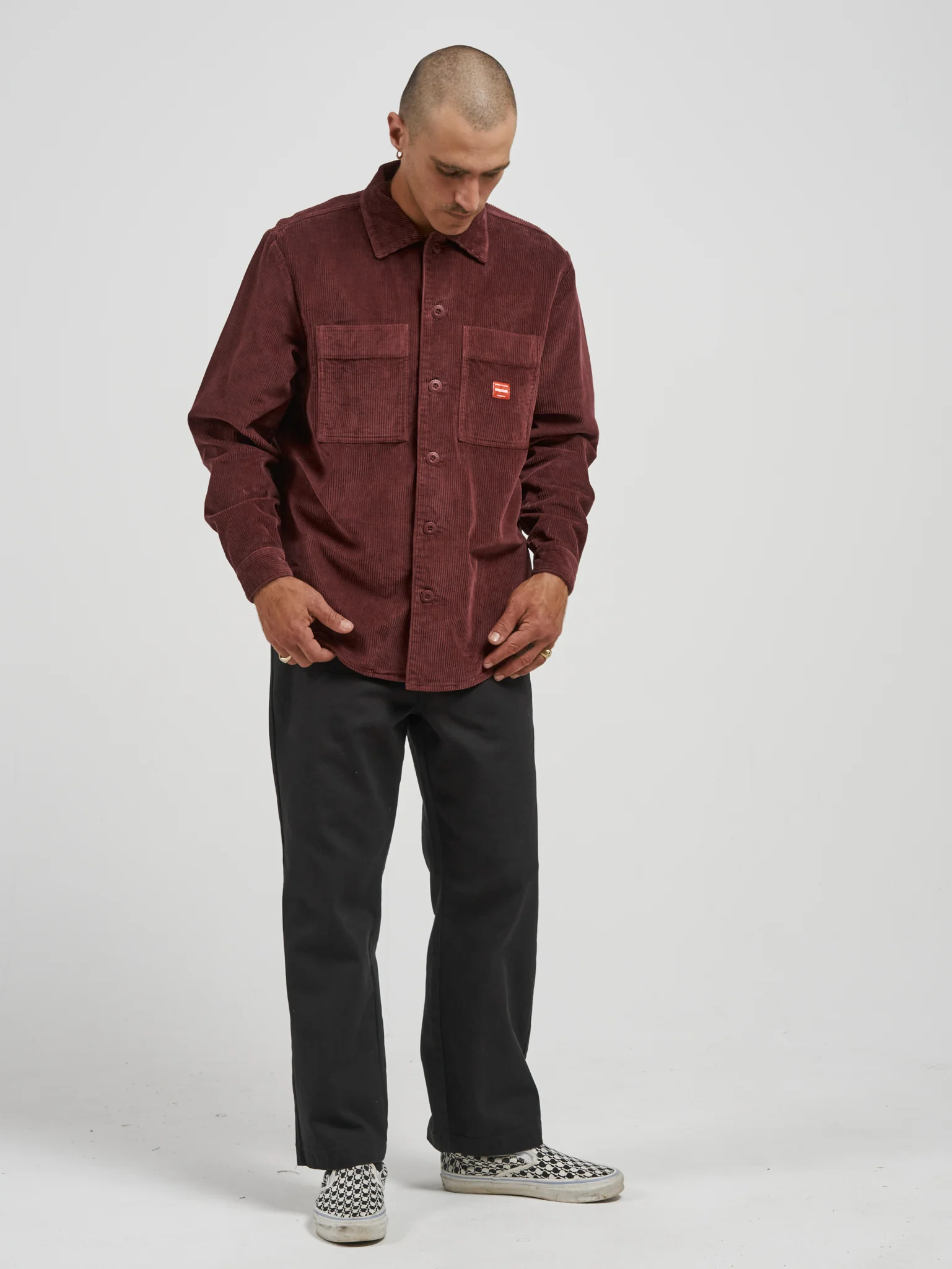 Dog Pound Overshirt - Burgundy - Image 6