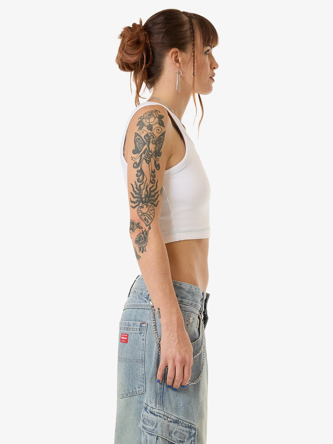 Domination Crop Sport Tank - White - Image 4