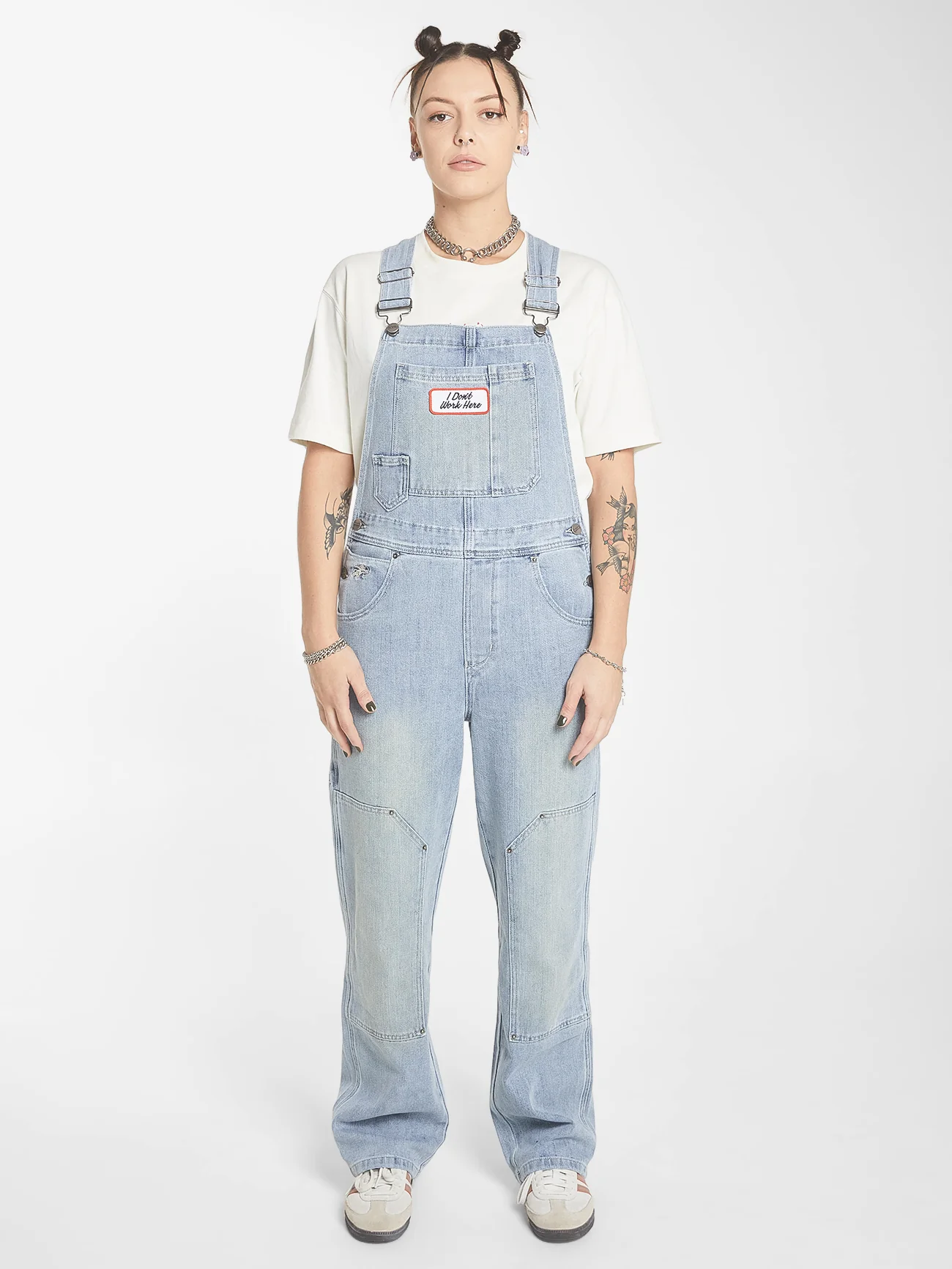 Double Knee Denim Overall - Dirty Trade Blue