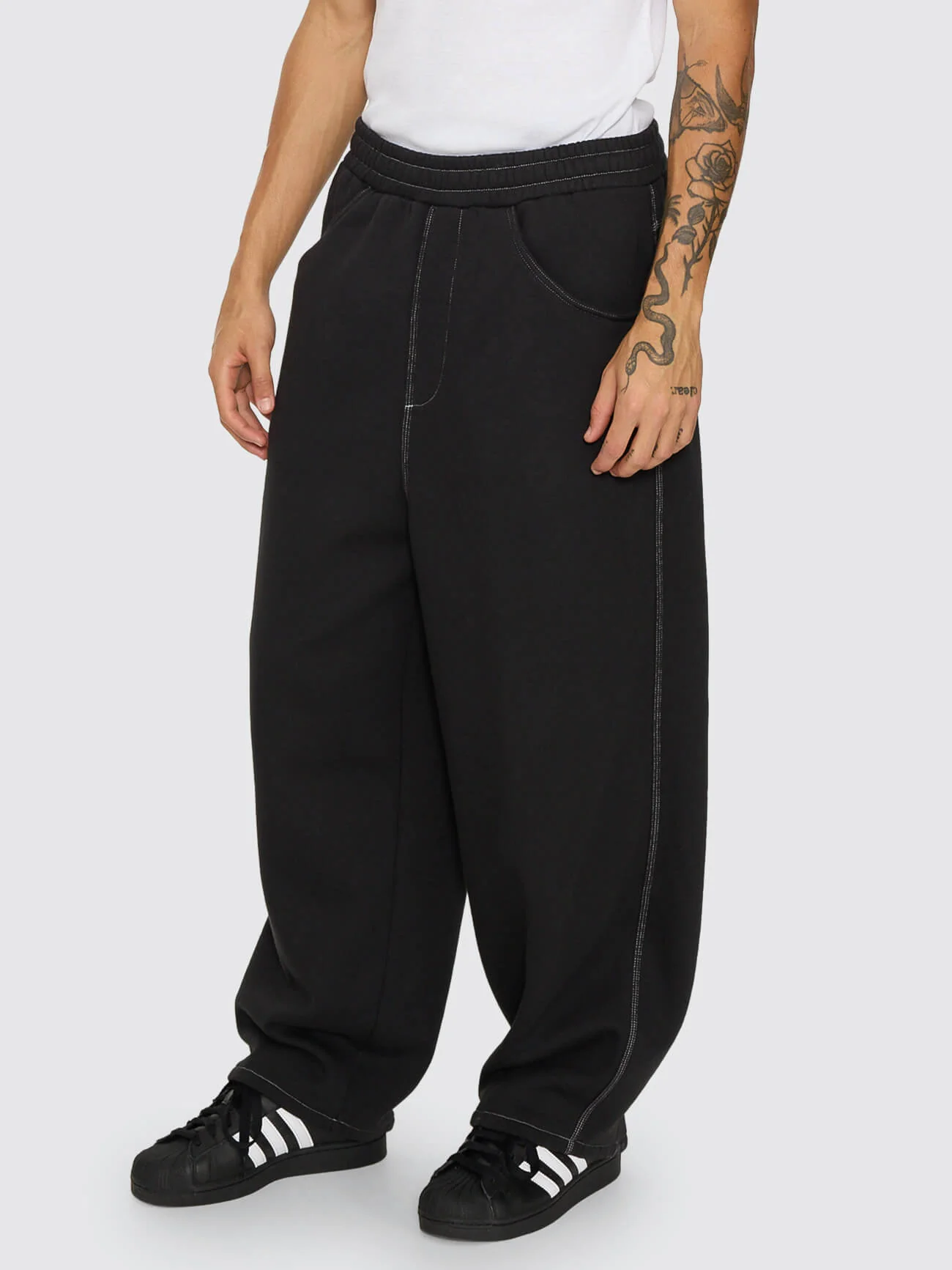 Dozer Elastic Fleece Pant - Black - Image 3