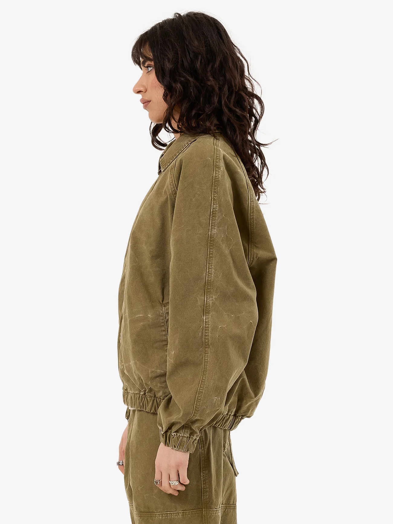 Drizzler Jacket - Khaki Oil Wash - Image 3