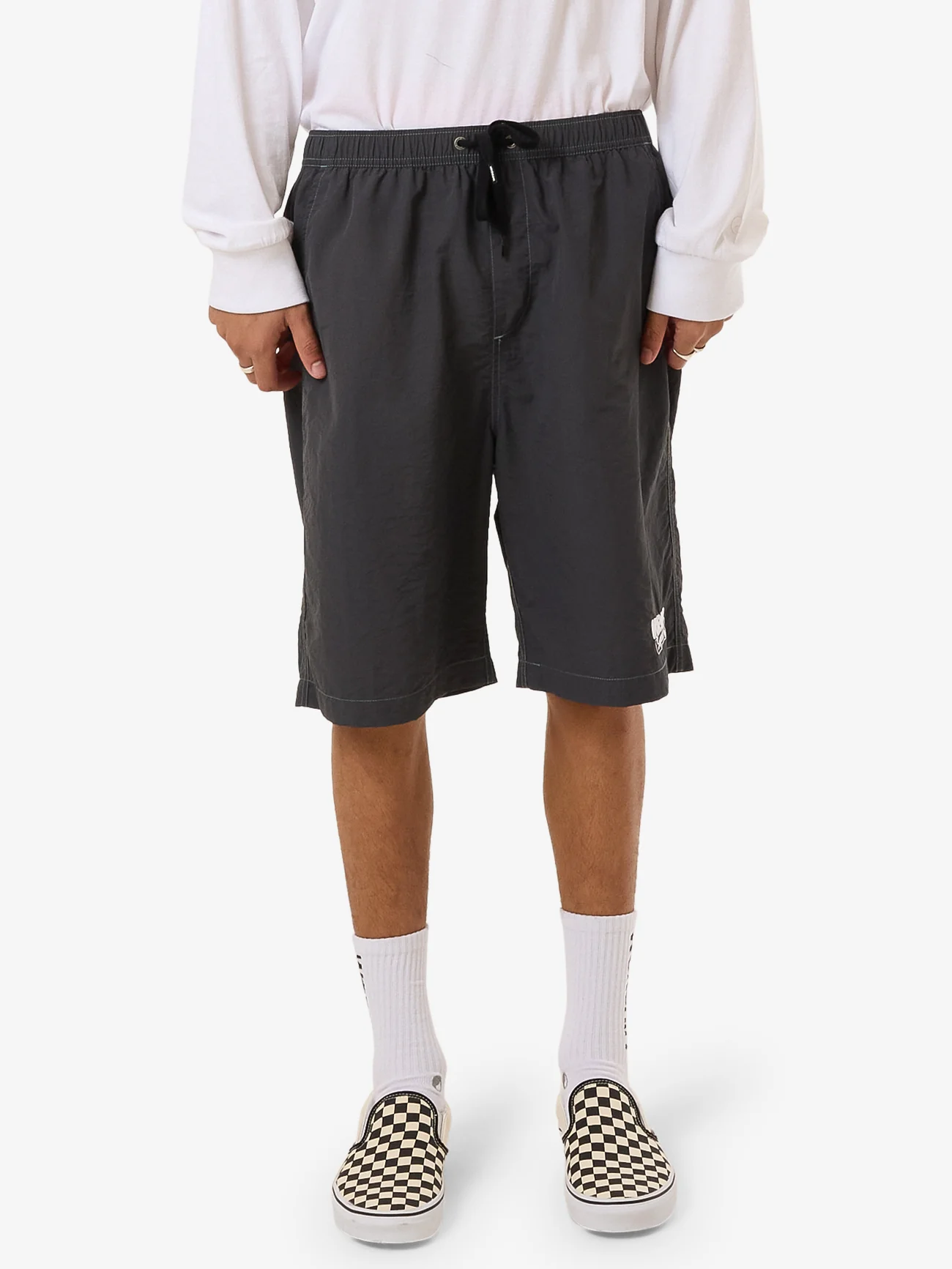 Dry Paint Baggie Nylon Short - Worn Black