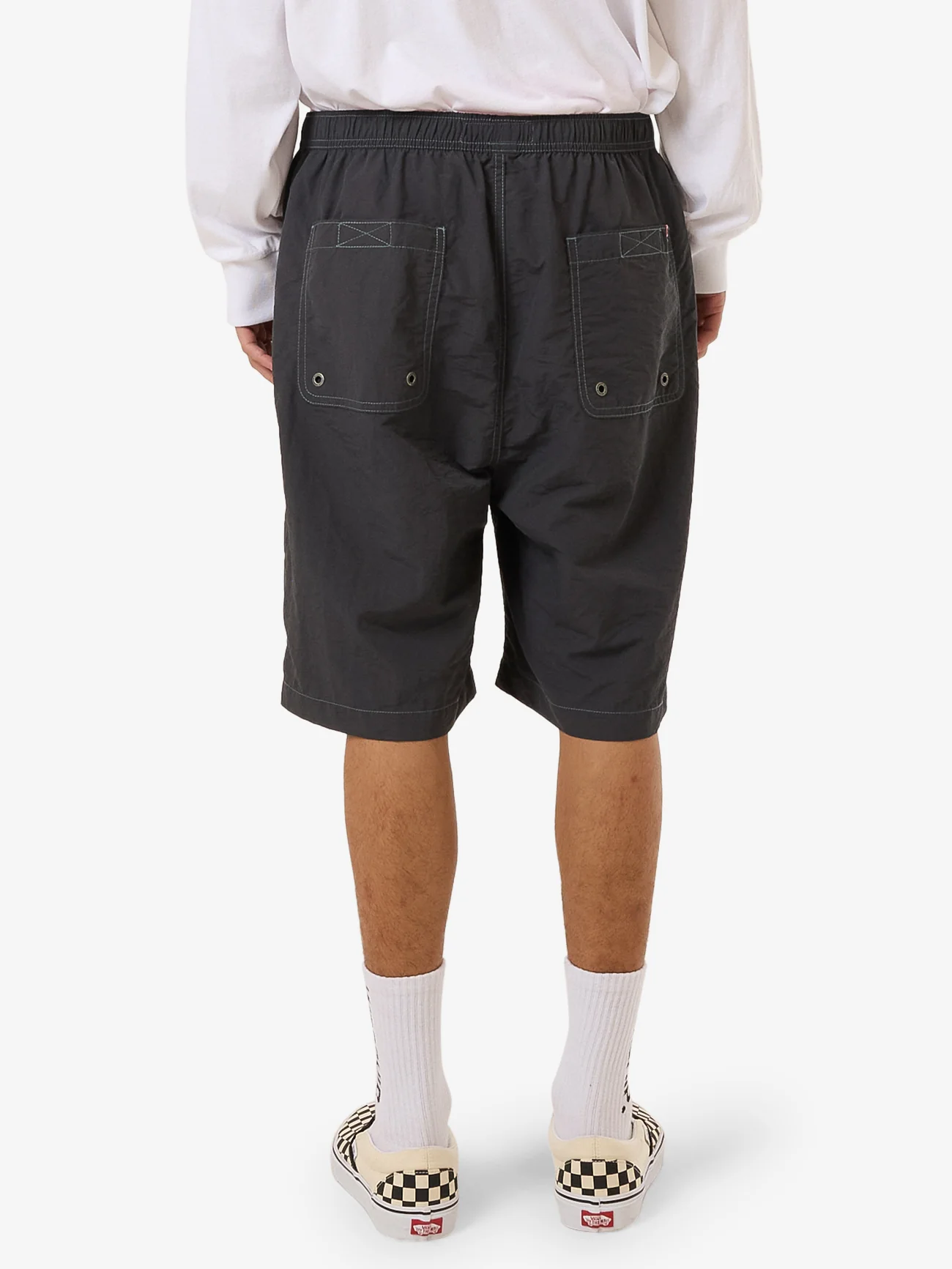 Dry Paint Baggie Nylon Short - Worn Black - Image 2
