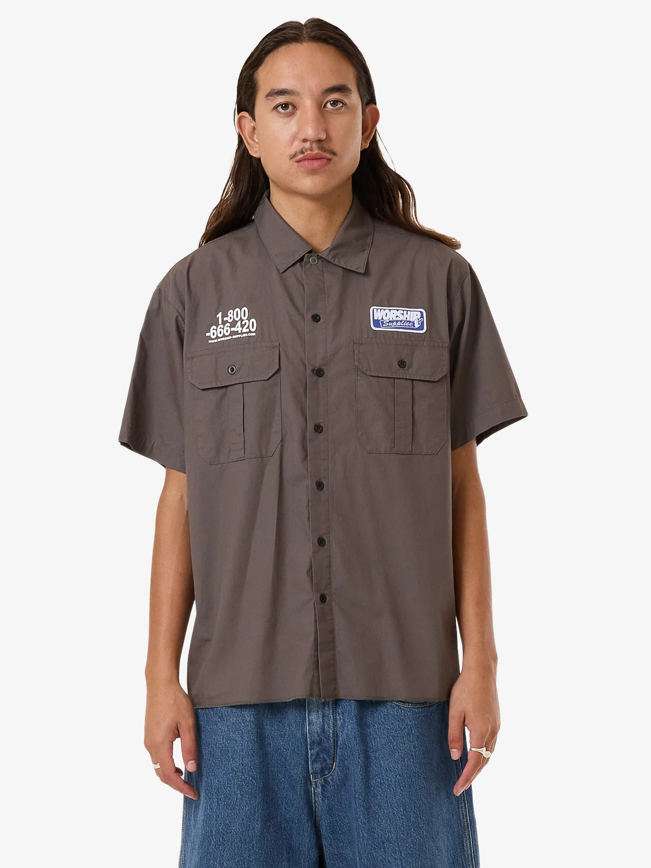 Dry Paint Short Sleeve Shirt - Worn Black