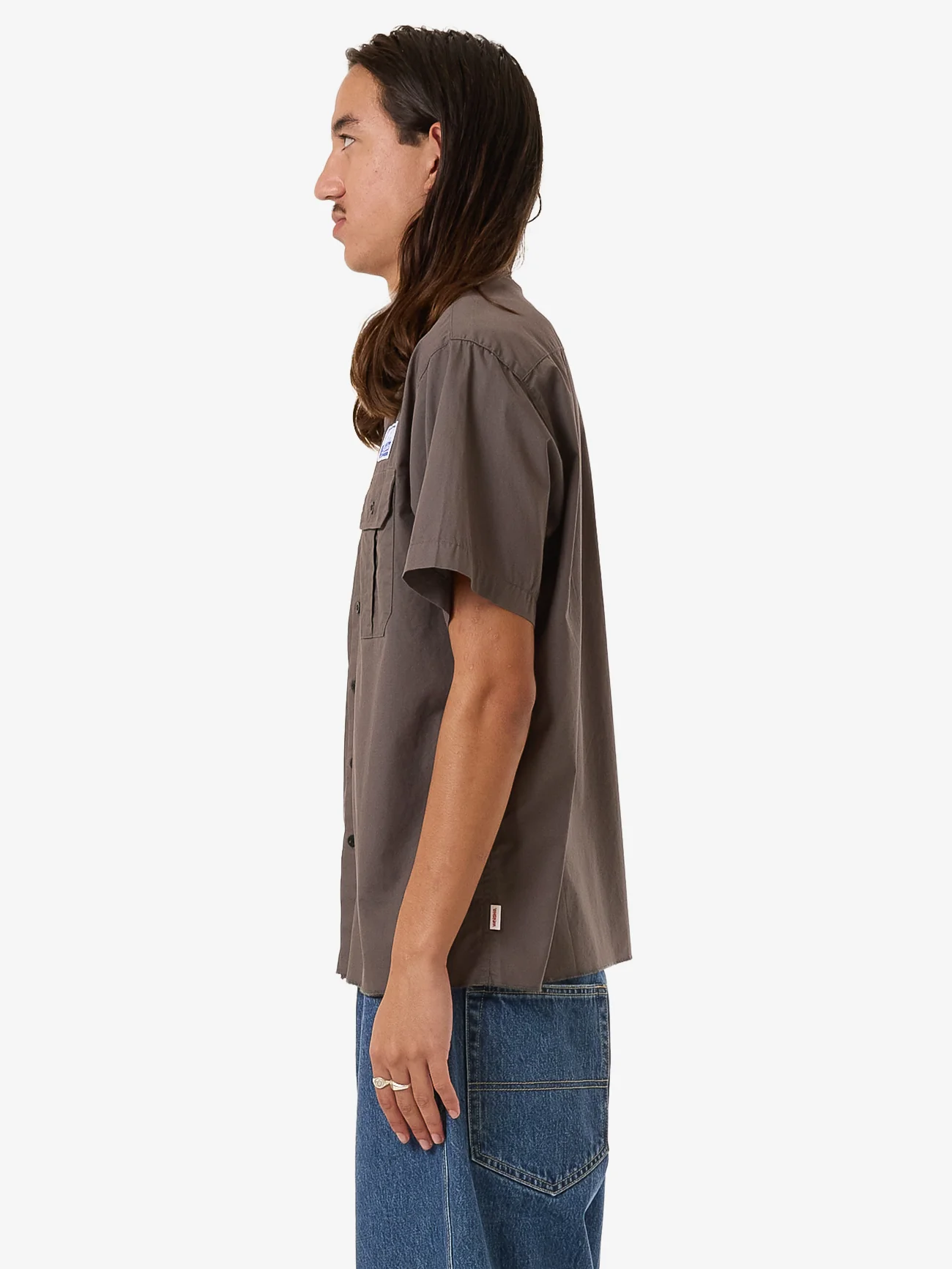 Dry Paint Short Sleeve Shirt - Worn Black - Image 3