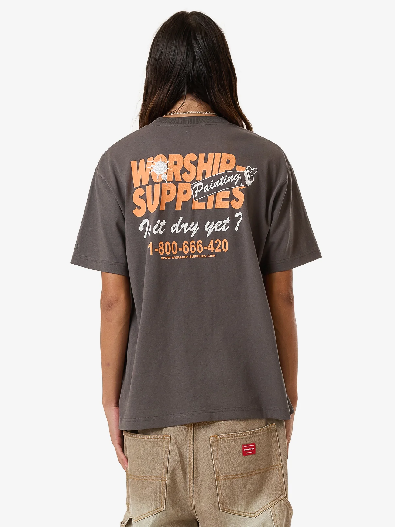 Dry Paint Tee - Worn Black - Image 2
