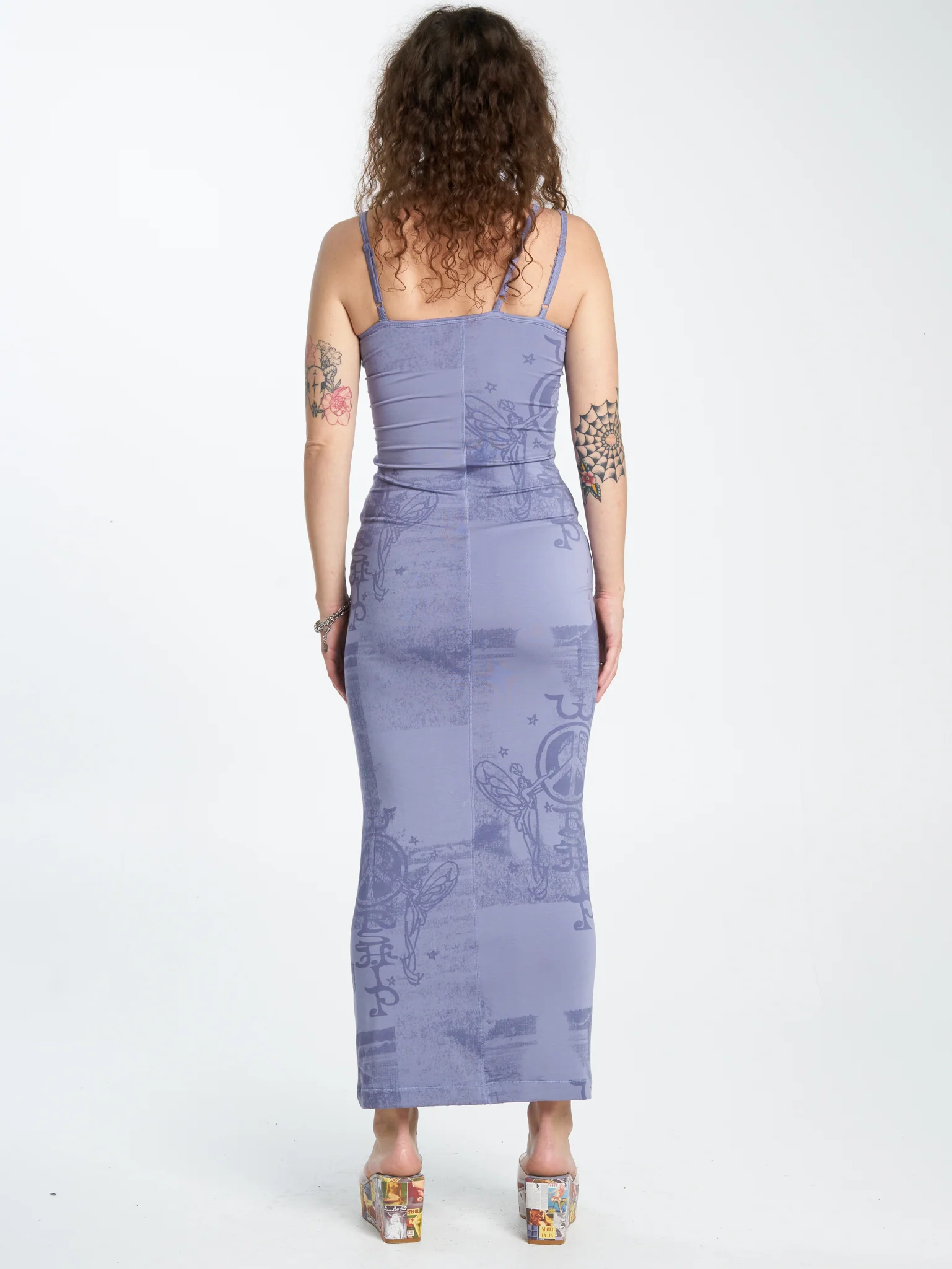 Dust Strappy Maxi Dress - Heron - Image 2