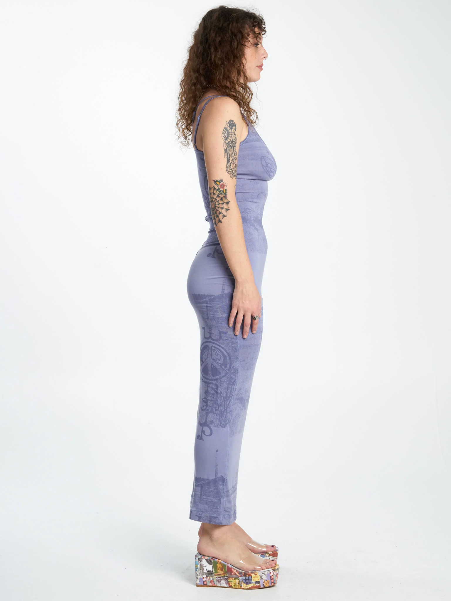 Dust Strappy Maxi Dress - Heron - Image 4