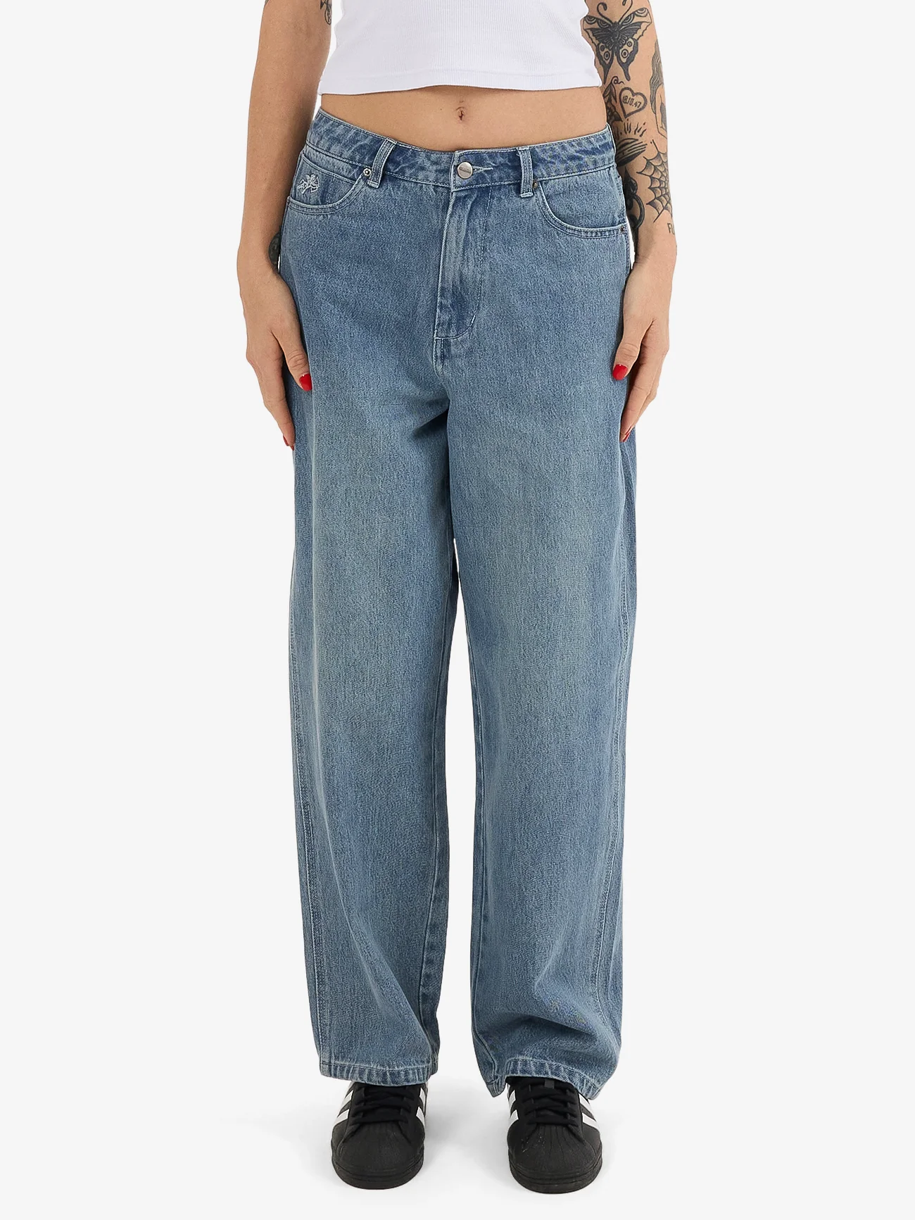Eat Ur Heart Out Baggy Jean - Dirty Rage Blue