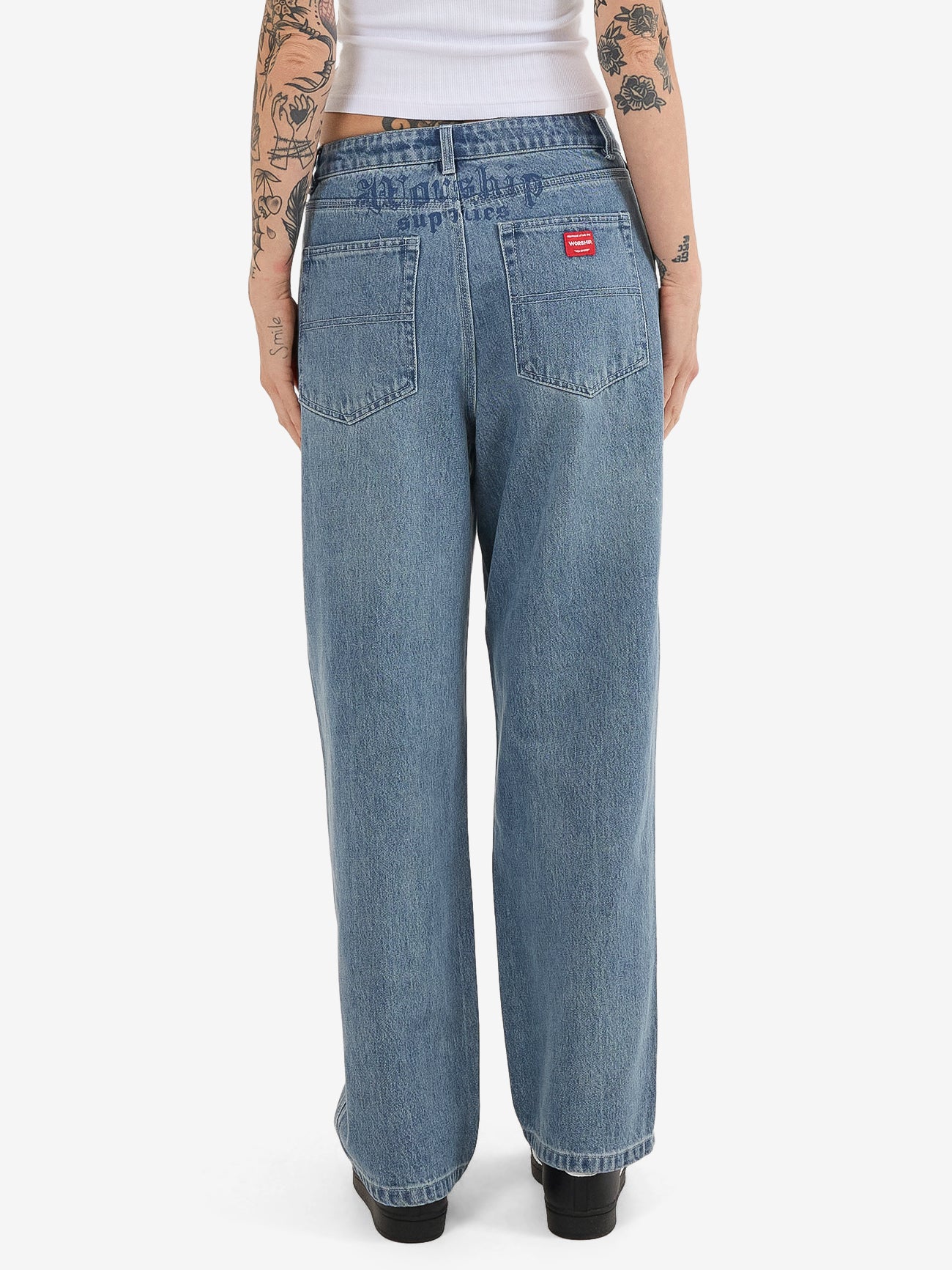 Eat Ur Heart Out Baggy Jean - Dirty Rage Blue - Image 2