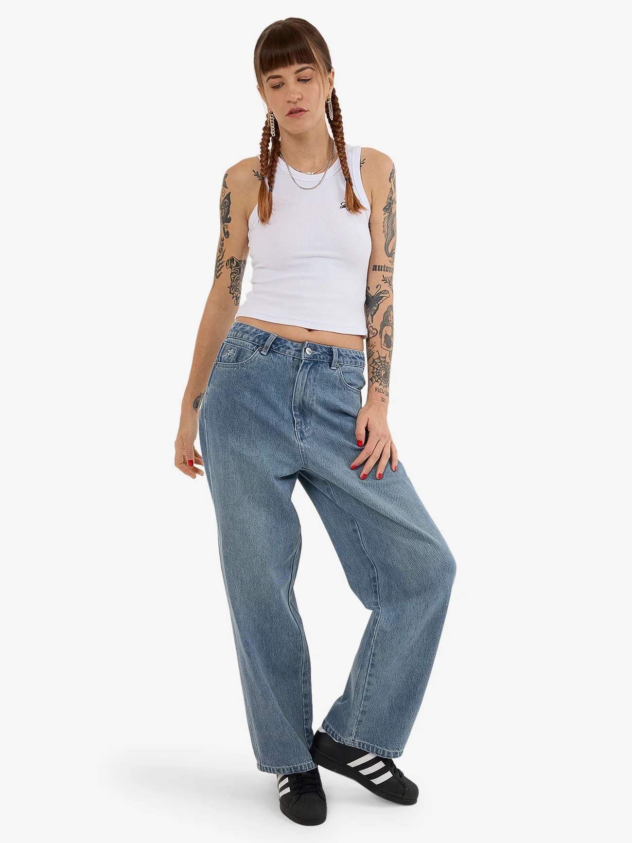 Eat Ur Heart Out Baggy Jean - Dirty Rage Blue - Image 4