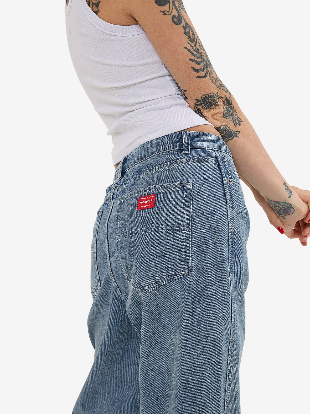 Eat Ur Heart Out Baggy Jean - Dirty Rage Blue - Image 5