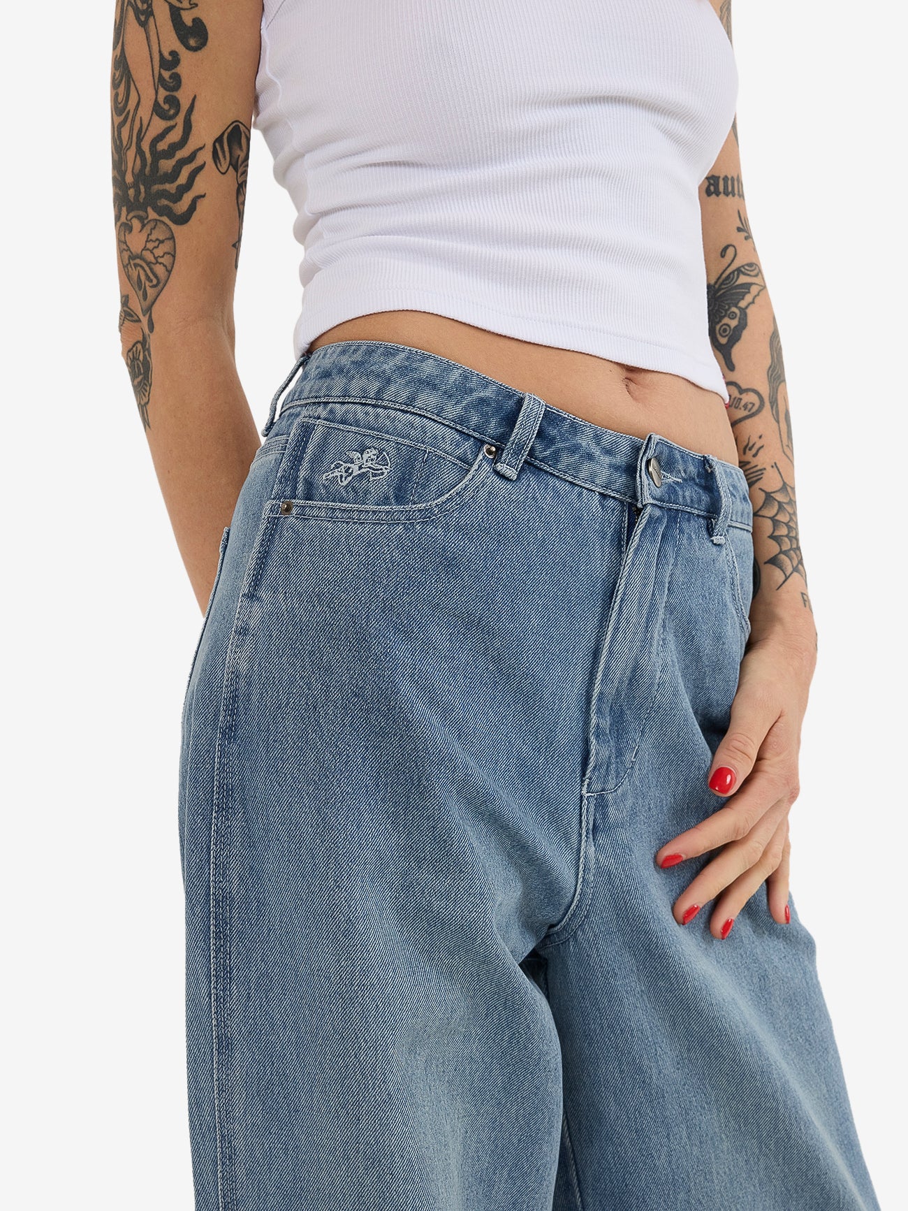Eat Ur Heart Out Baggy Jean - Dirty Rage Blue - Image 8