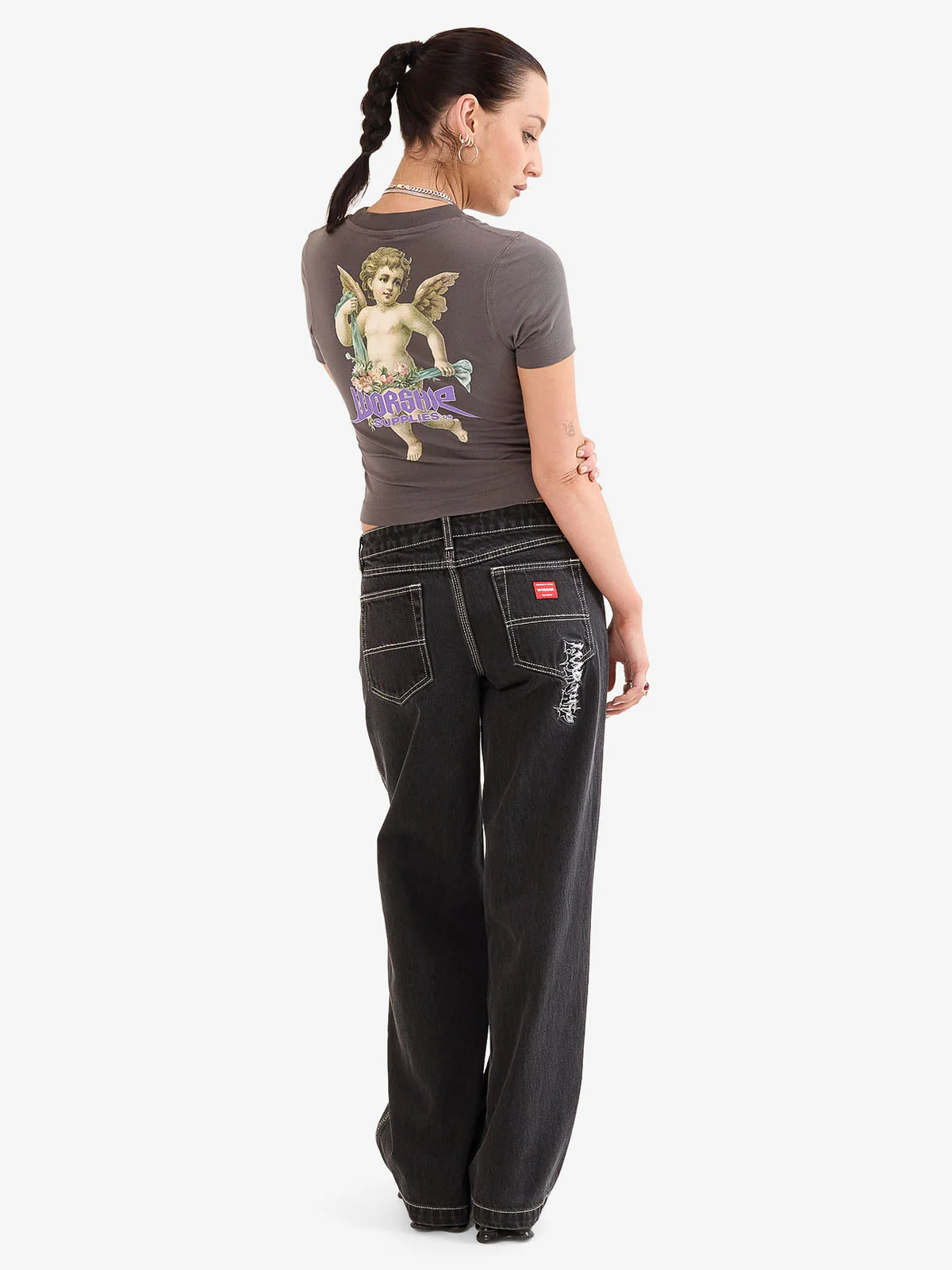 Echo Slim Fit Tee - Worn Black - Image 8