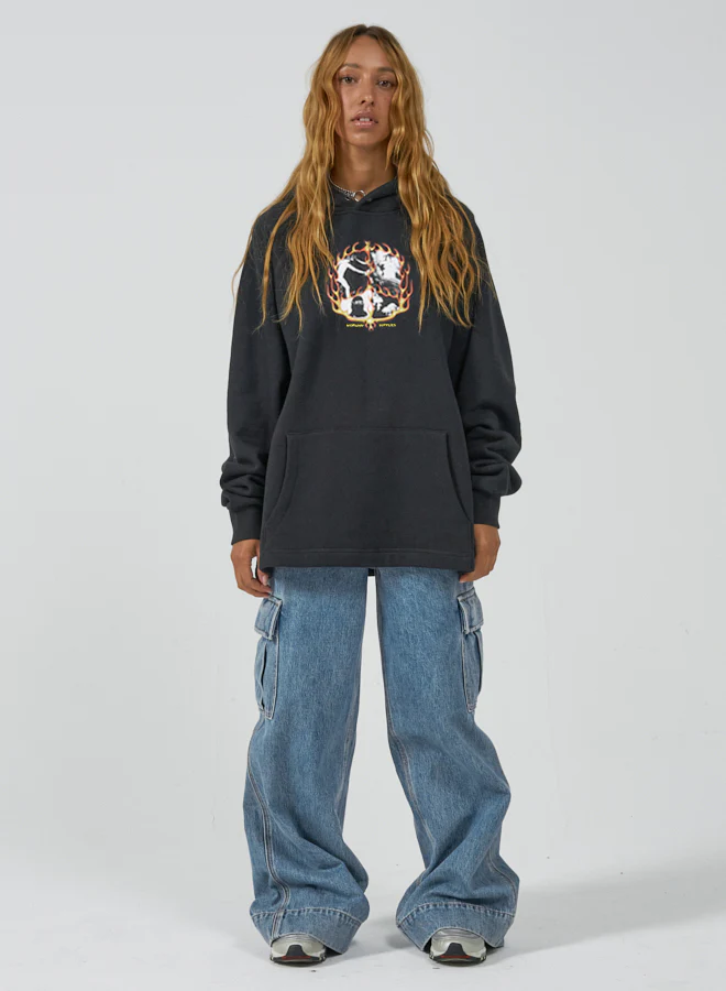 Existence Oversized Raglan Hood - Black - Image 5