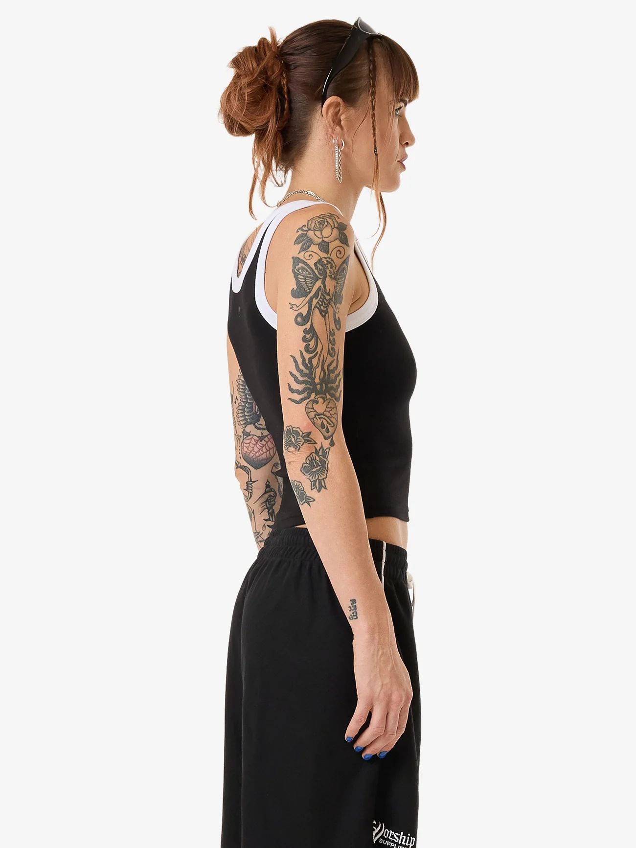Fever Football Longline Tank - Black - Image 4