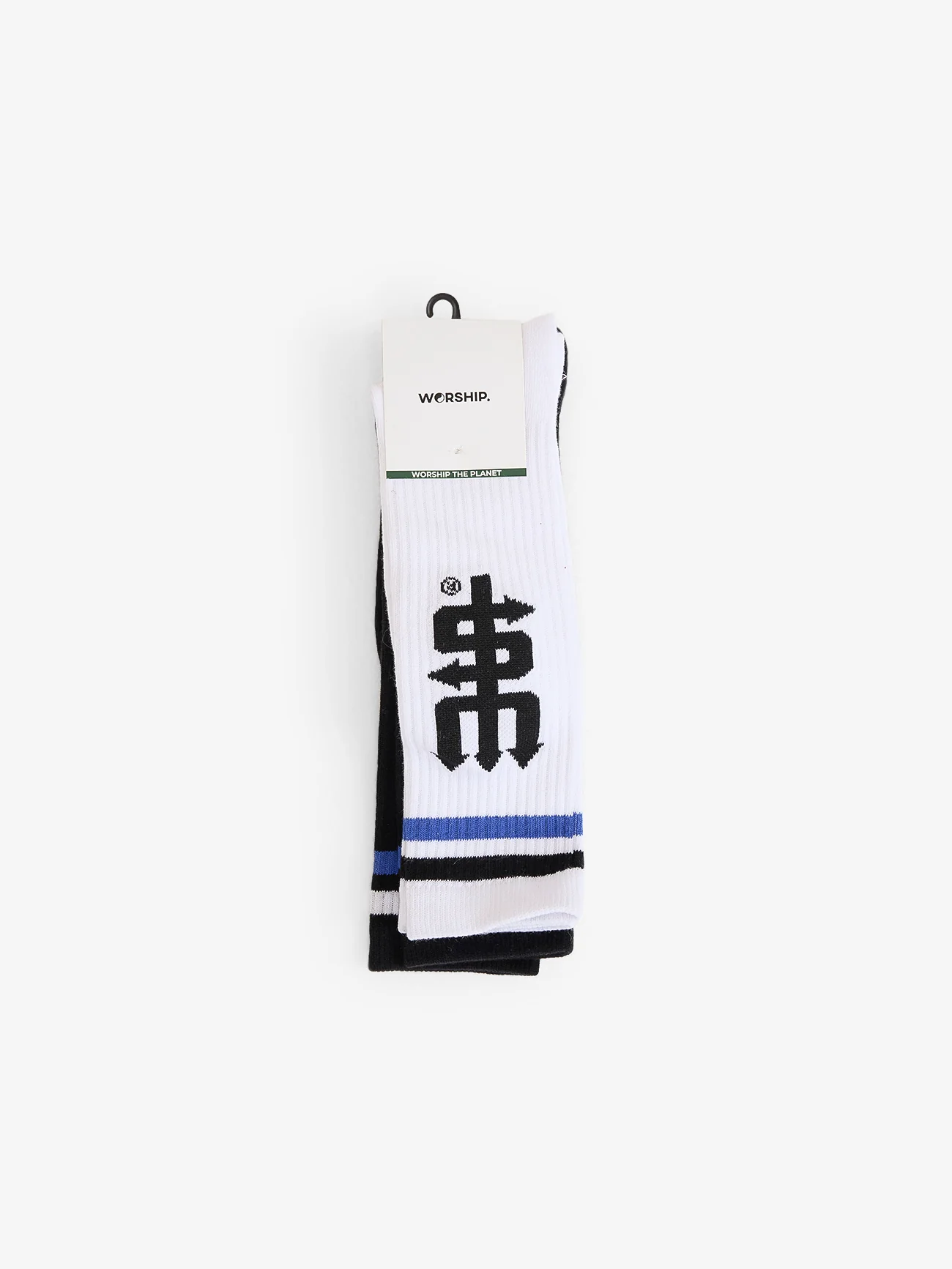 Fever Long Sock 2 Pack - White - Black