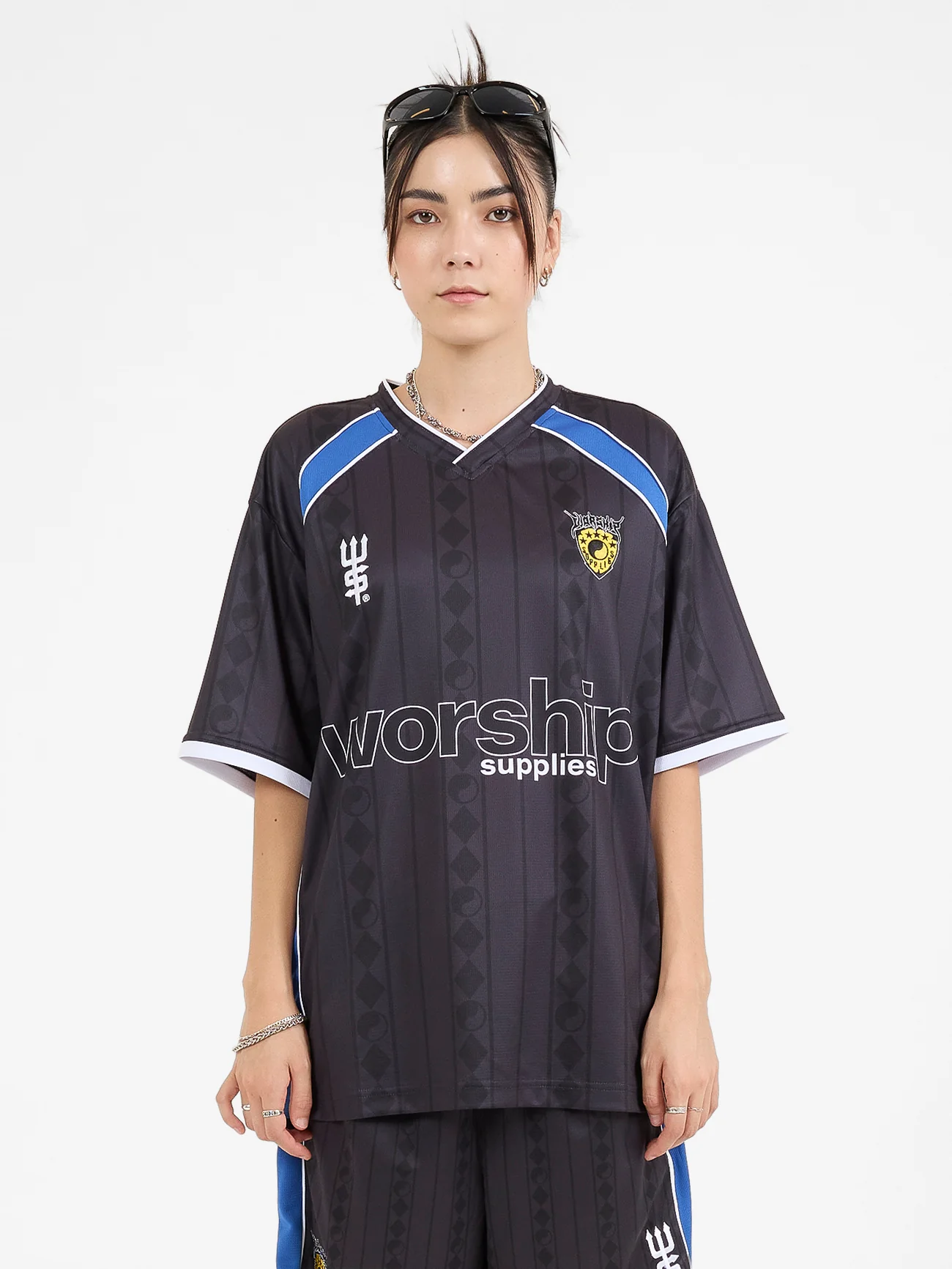 Fever V Neck Football Jersey - Black