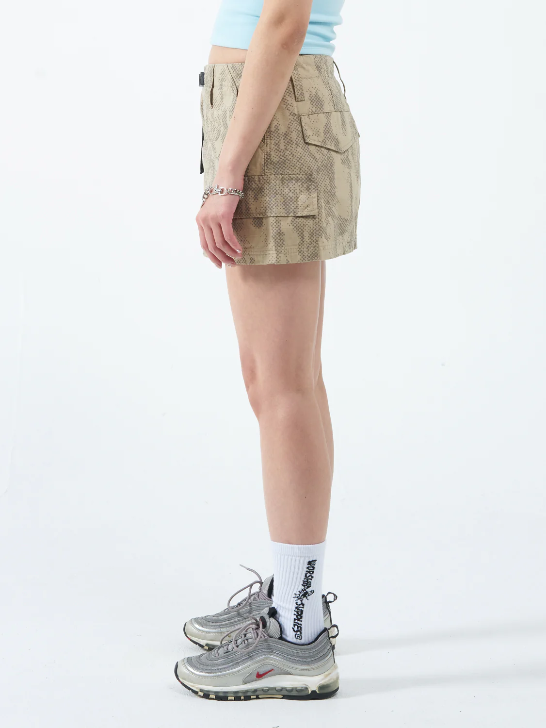 Five Pointer Cargo Mini Skirt - Sandy Taupe - Image 5