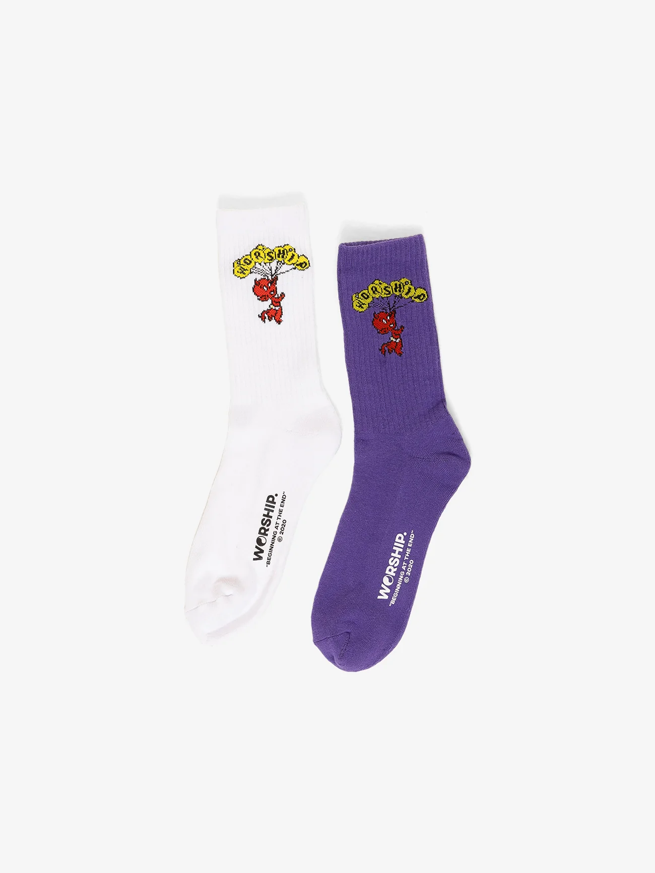 Floater Socks 2 Pack - White - Prism Violet