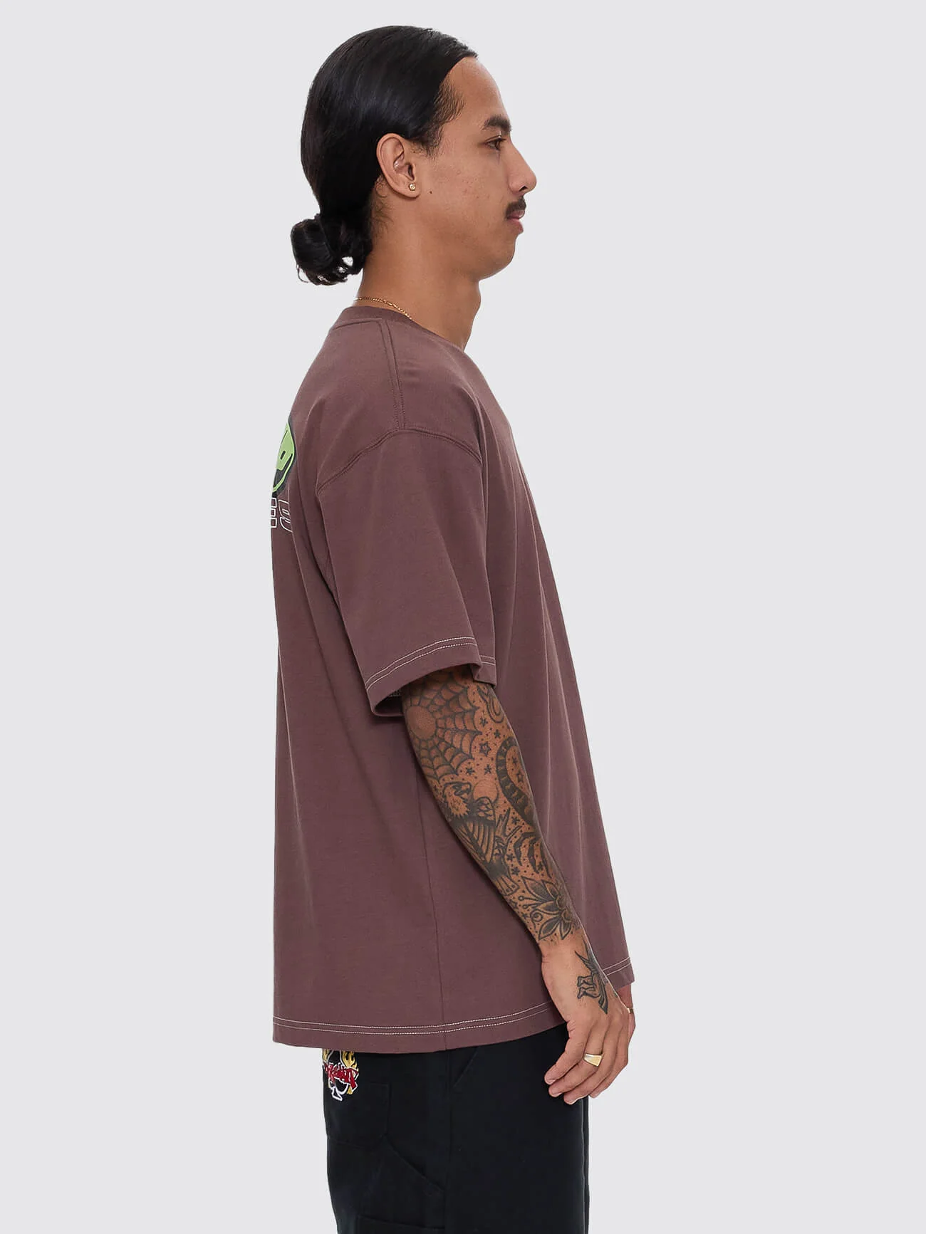 Funku Regular Fit Tee - Dark Choc - Image 4