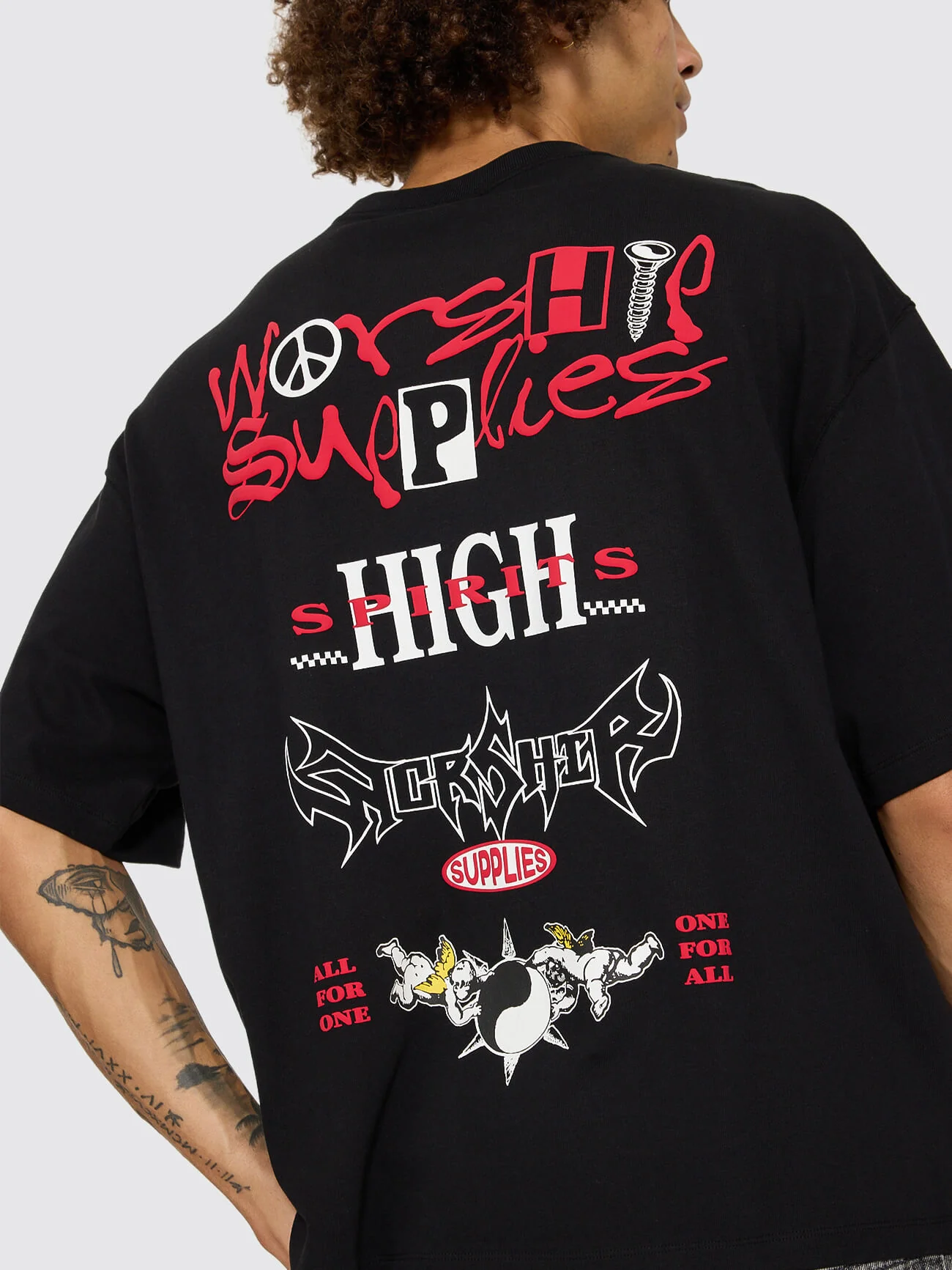 Fusion Box Crop Tee - Black