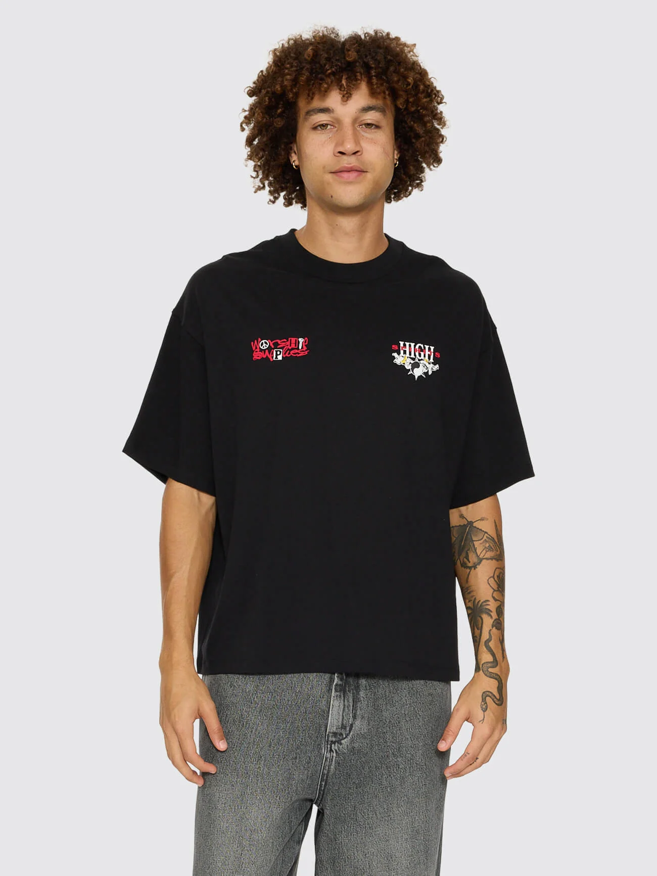 Fusion Box Crop Tee - Black - Image 2