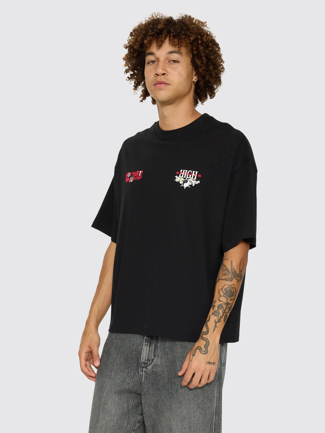 Fusion Box Crop Tee - Black - Image 3