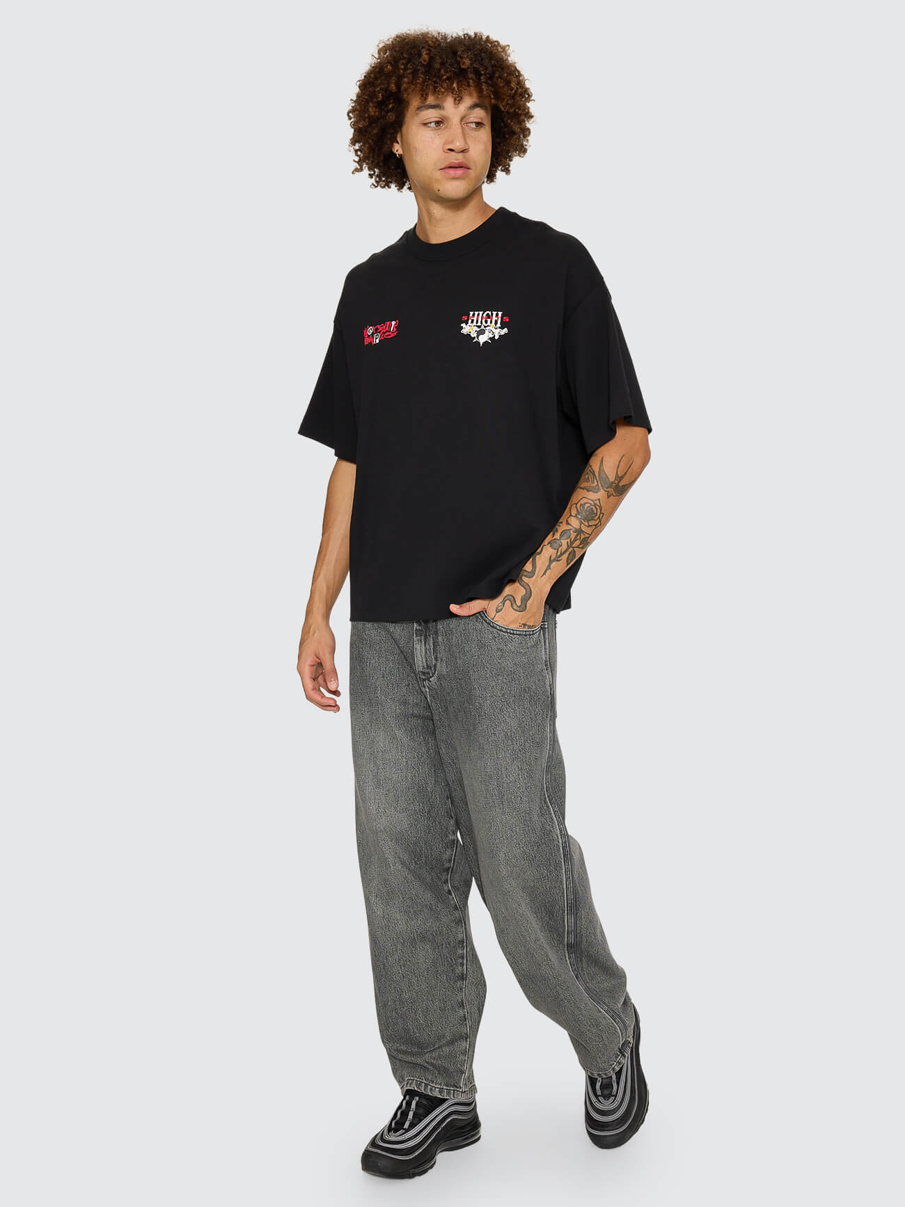 Fusion Box Crop Tee - Black - Image 6
